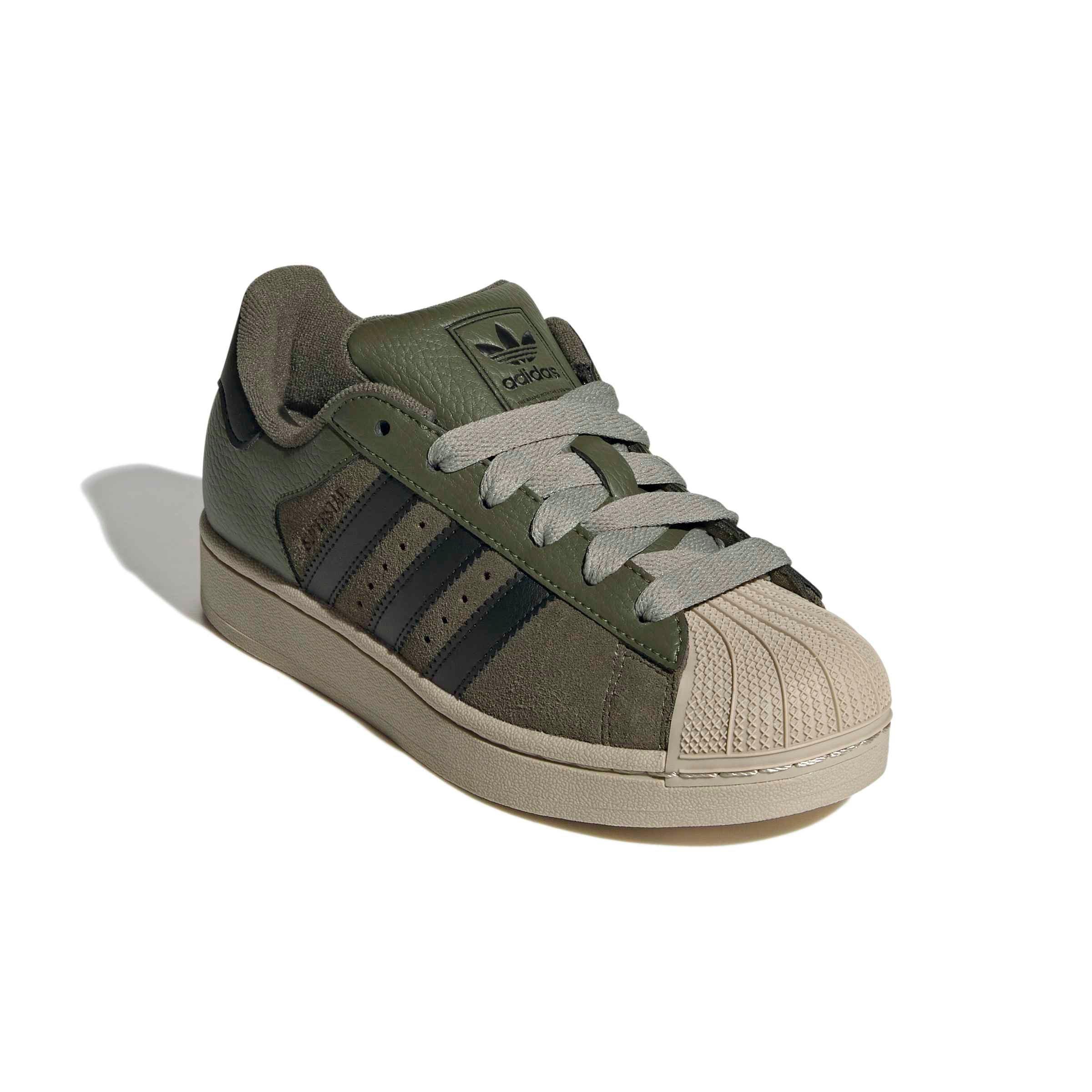 adidas Originals Superstar II "Olive Strata/Core Black/Khaki Three" Grade School Boys' Shoe - OLIVE/BLACK/KHAKI