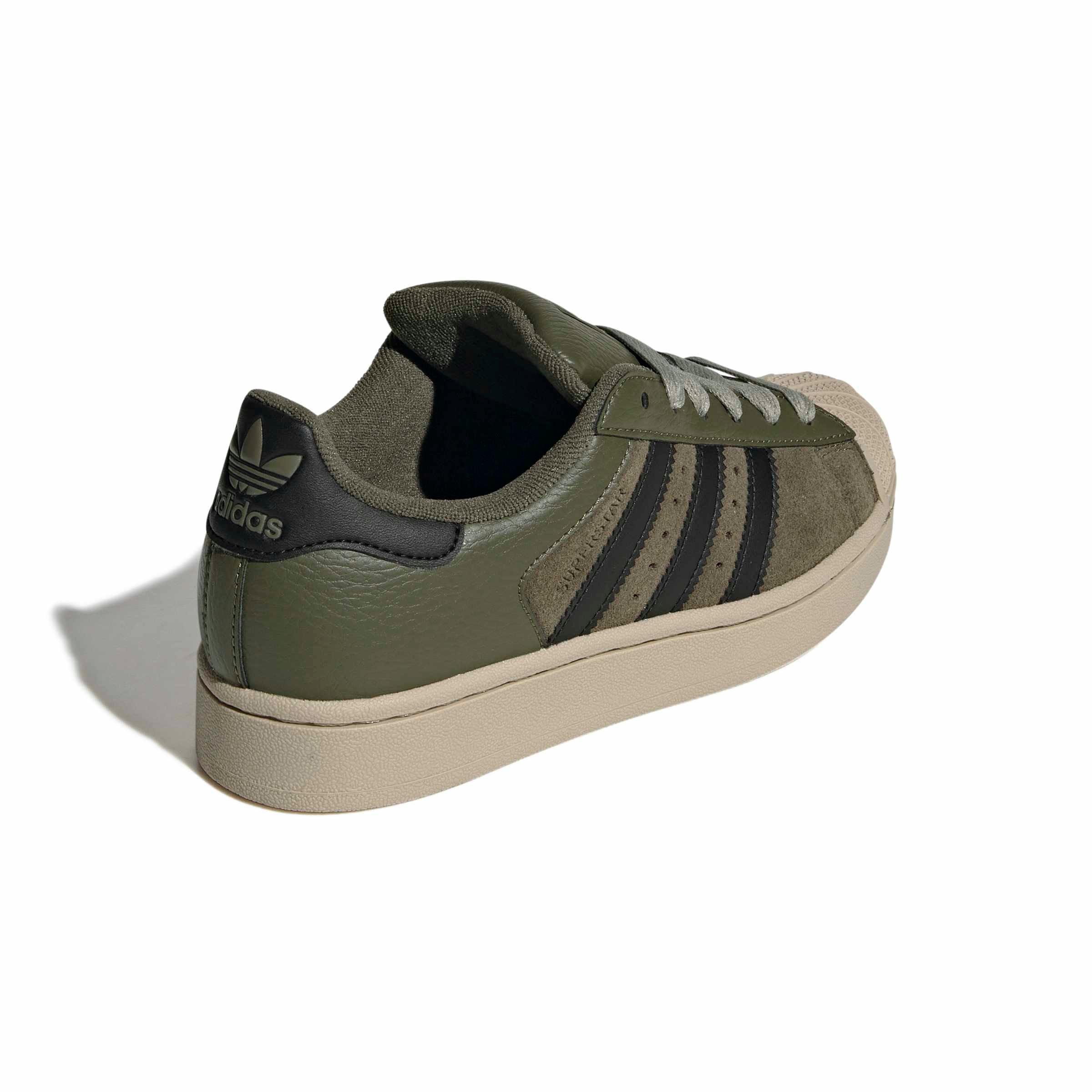 adidas Originals Superstar II "Olive Strata/Core Black/Khaki Three" Grade School Boys' Shoe - OLIVE/BLACK/KHAKI