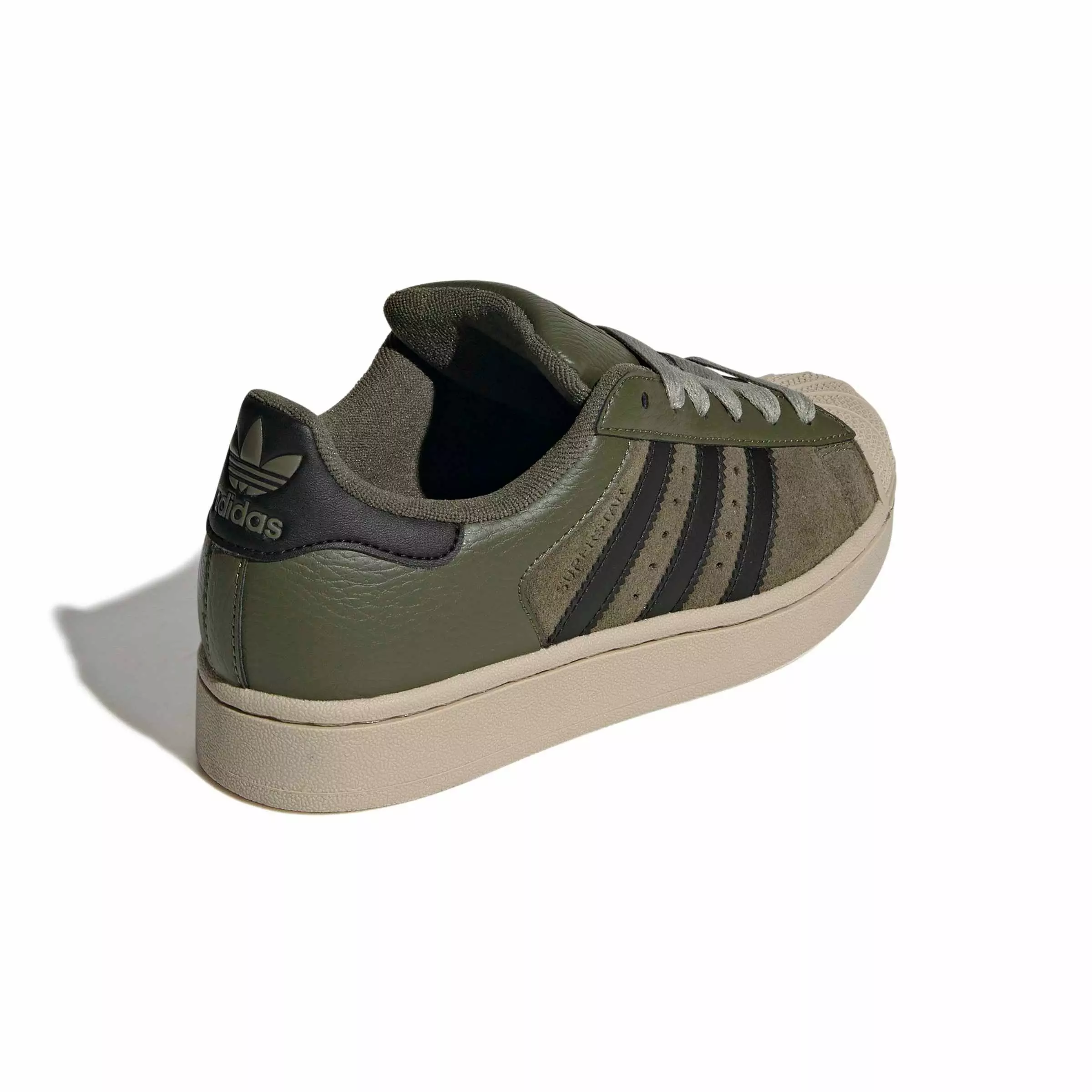 adidas Originals Superstar II "Olive Strata/Core Black/Khaki Three" Grade School Boys' Shoe - OLIVE/BLACK/KHAKI