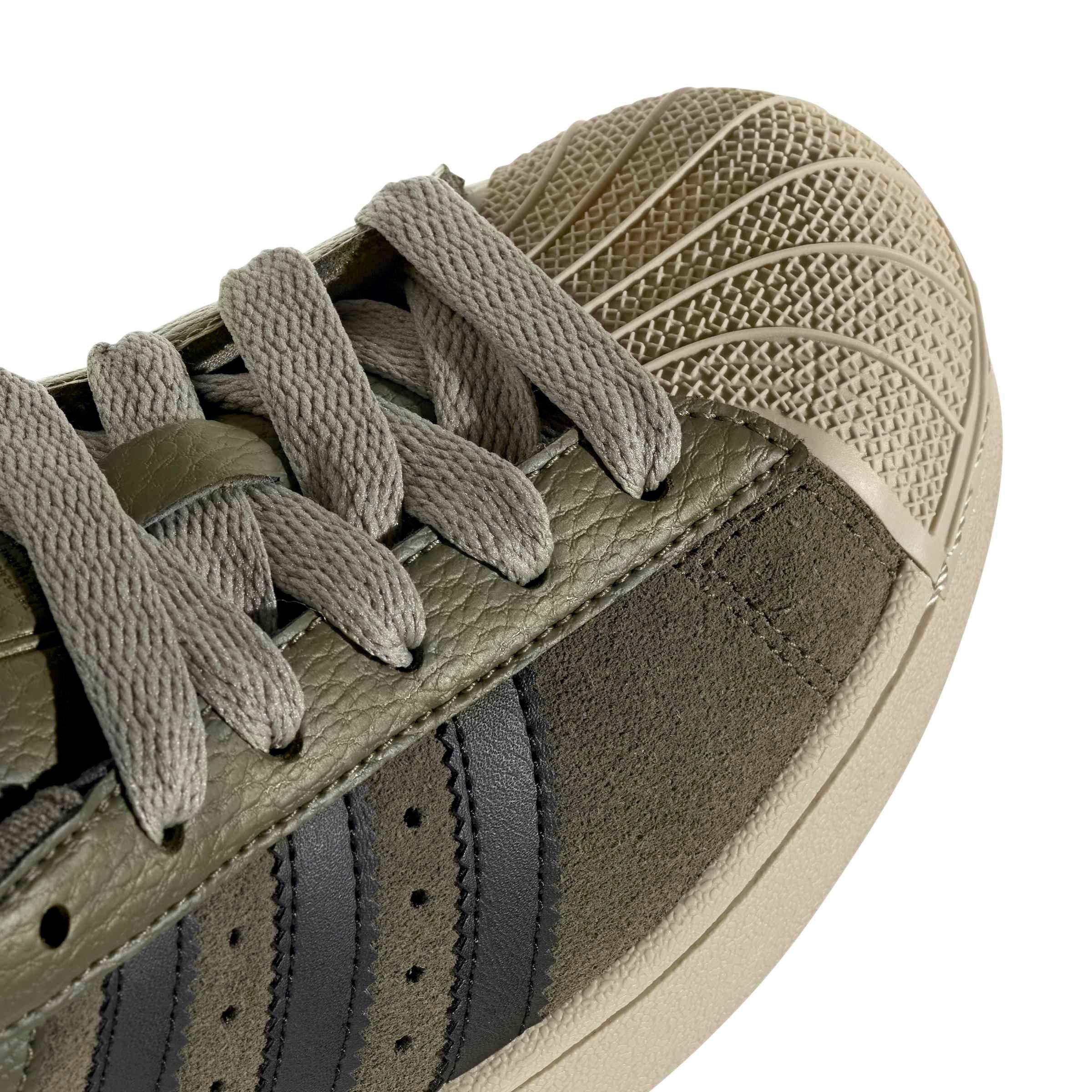 adidas Originals Superstar II "Olive Strata/Core Black/Khaki Three" Grade School Boys' Shoe - OLIVE/BLACK/KHAKI