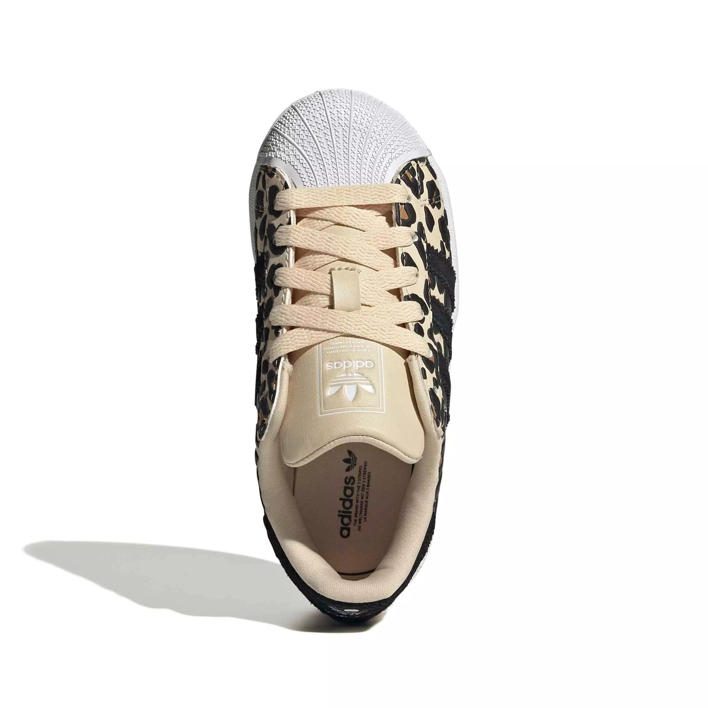 adidas Originals Superstar II "Sand Strata/Core Black/Ftwr White" Preschool Girls' Shoe - SAND/BLACK/WHITE