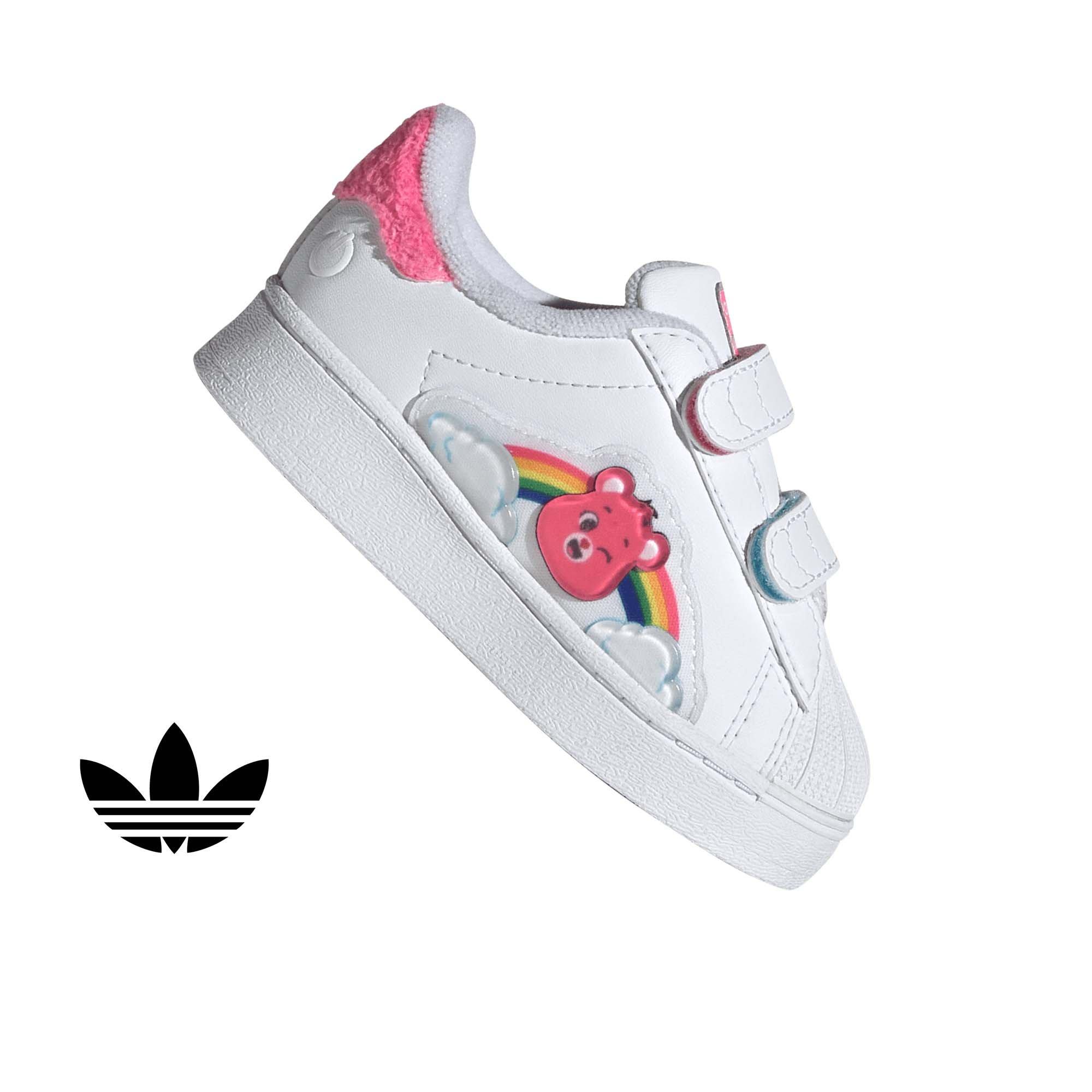 adidas Originals Care Bears Superstar LED LCC "Ftwr White/Lucid Pink/Bliss Pink" Infant Girls' Shoe - WHITE/PINK/PINK