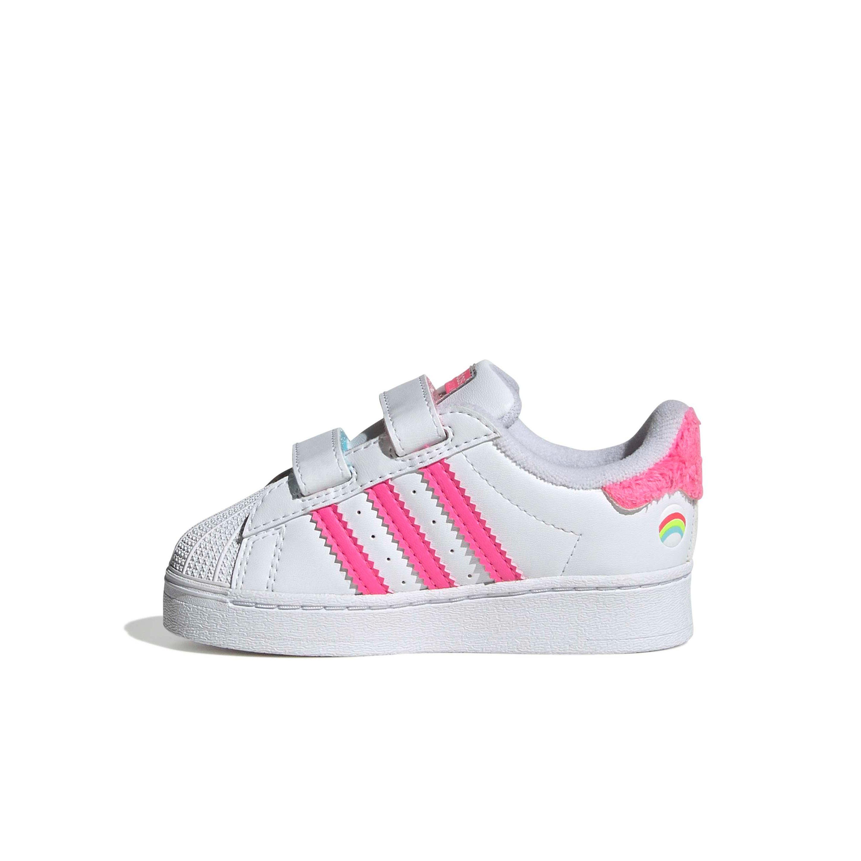 adidas Originals Care Bears Superstar LED LCC "Ftwr White/Lucid Pink/Bliss Pink" Infant Girls' Shoe - WHITE/PINK/PINK