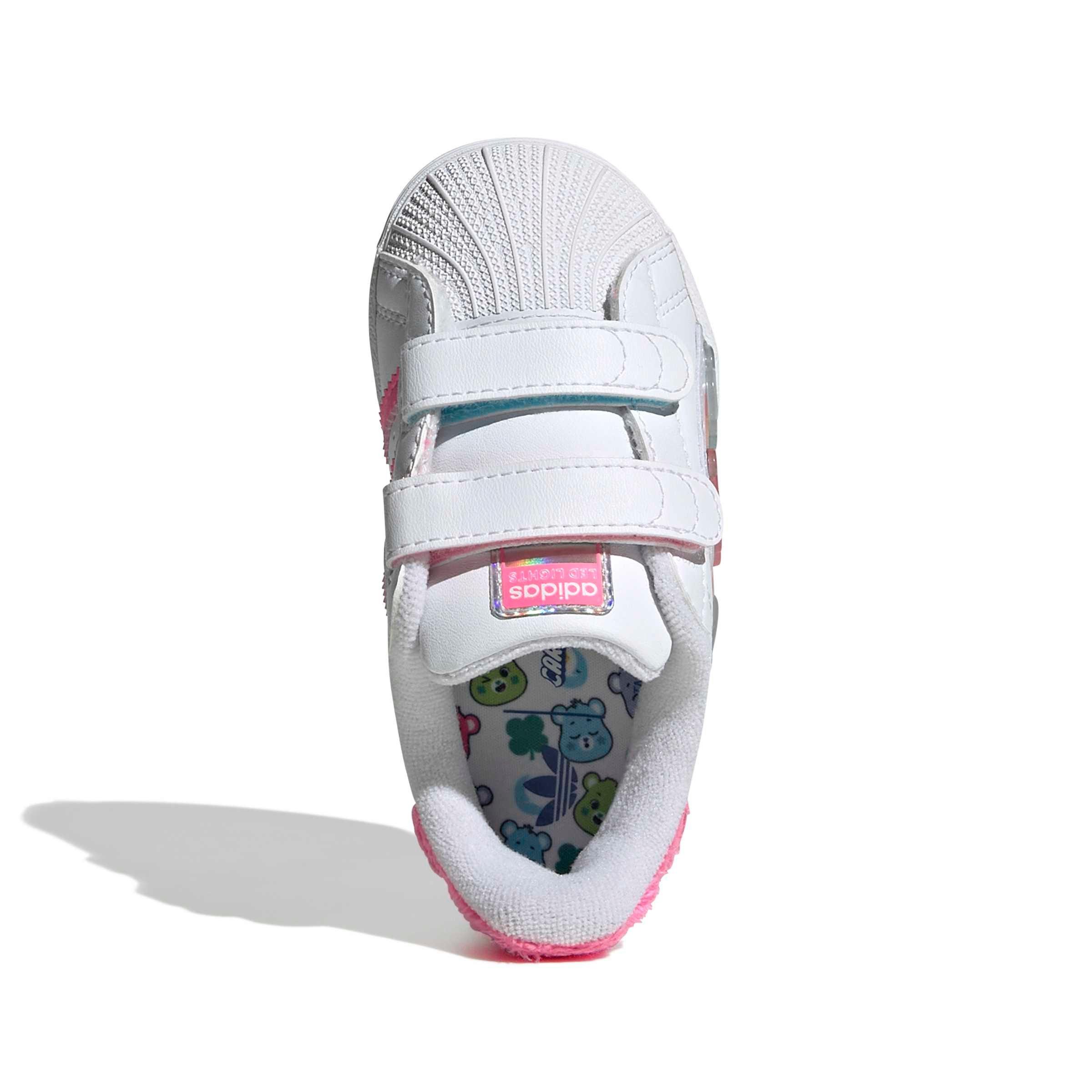 adidas Originals Care Bears Superstar LED LCC "Ftwr White/Lucid Pink/Bliss Pink" Infant Girls' Shoe - WHITE/PINK/PINK