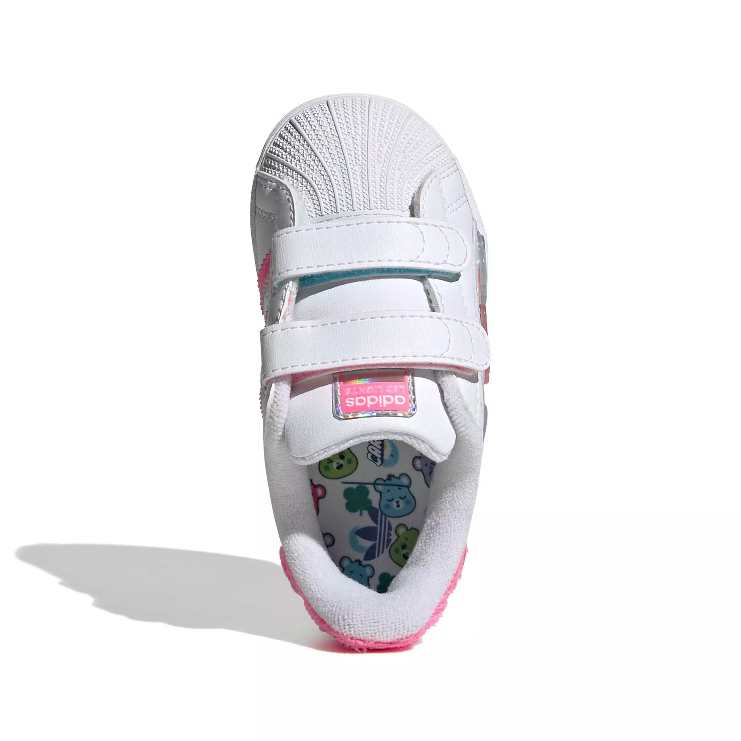 adidas Originals Care Bears Superstar LED LCC "Ftwr White/Lucid Pink/Bliss Pink" Infant Girls' Shoe - WHITE/PINK/PINK
