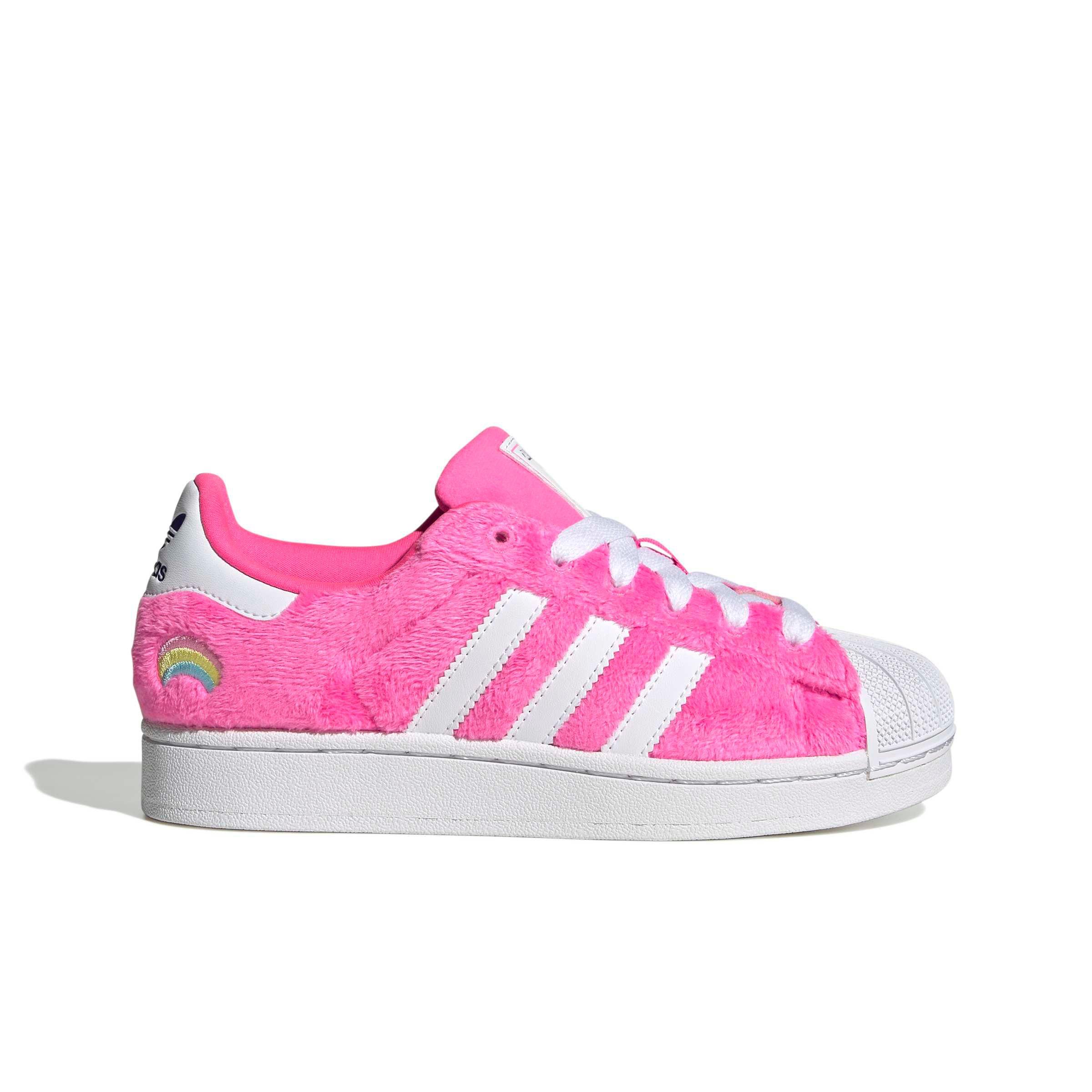 adidas Originals Care Bears Superstar II "Lucid Pink/White/Purple" Grade School Girls' Shoe - PINK/WHITE/PURPLE