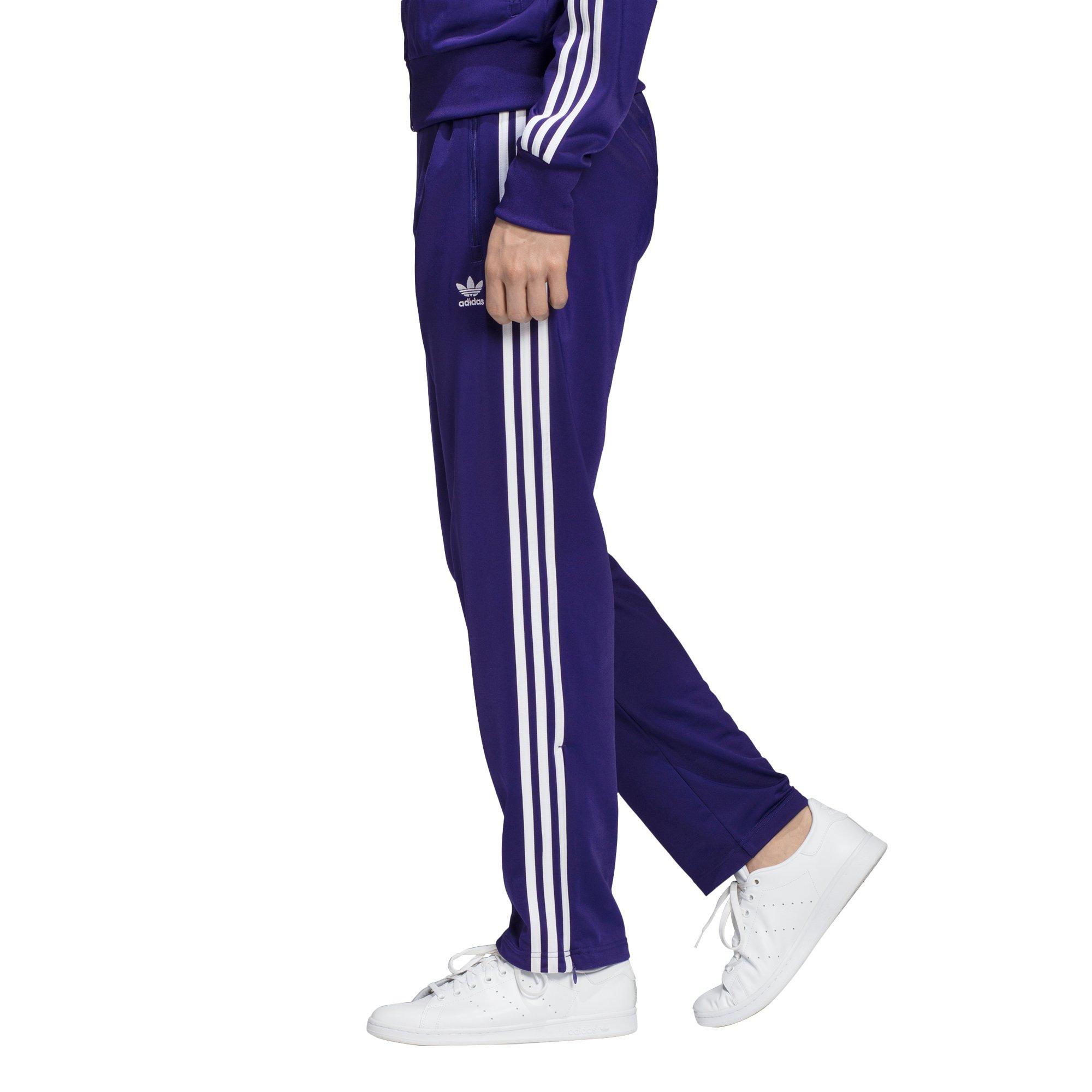 purple adidas track pants