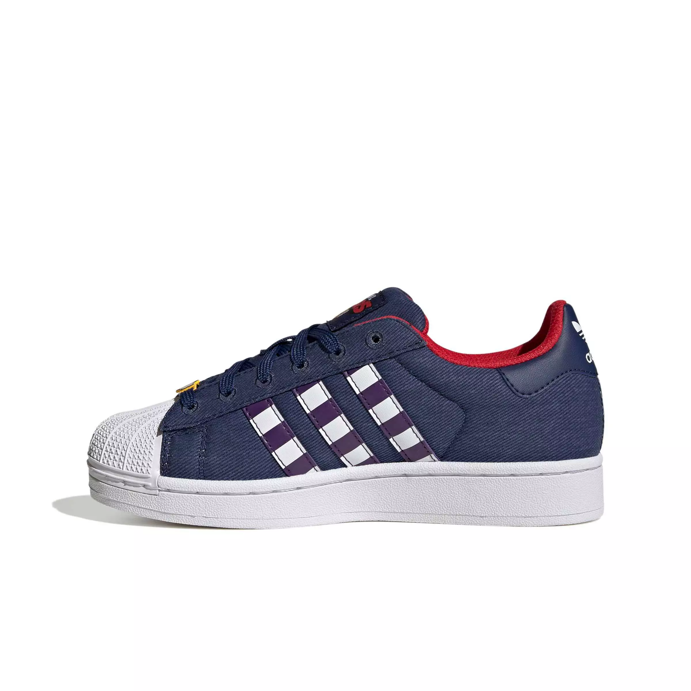 adidas Originals Brawl Stars Superstar II "Dark Blue/Violet/Ftwr White" Grade School Boys' Shoe - DK BLUE/VIOLET/WHITE