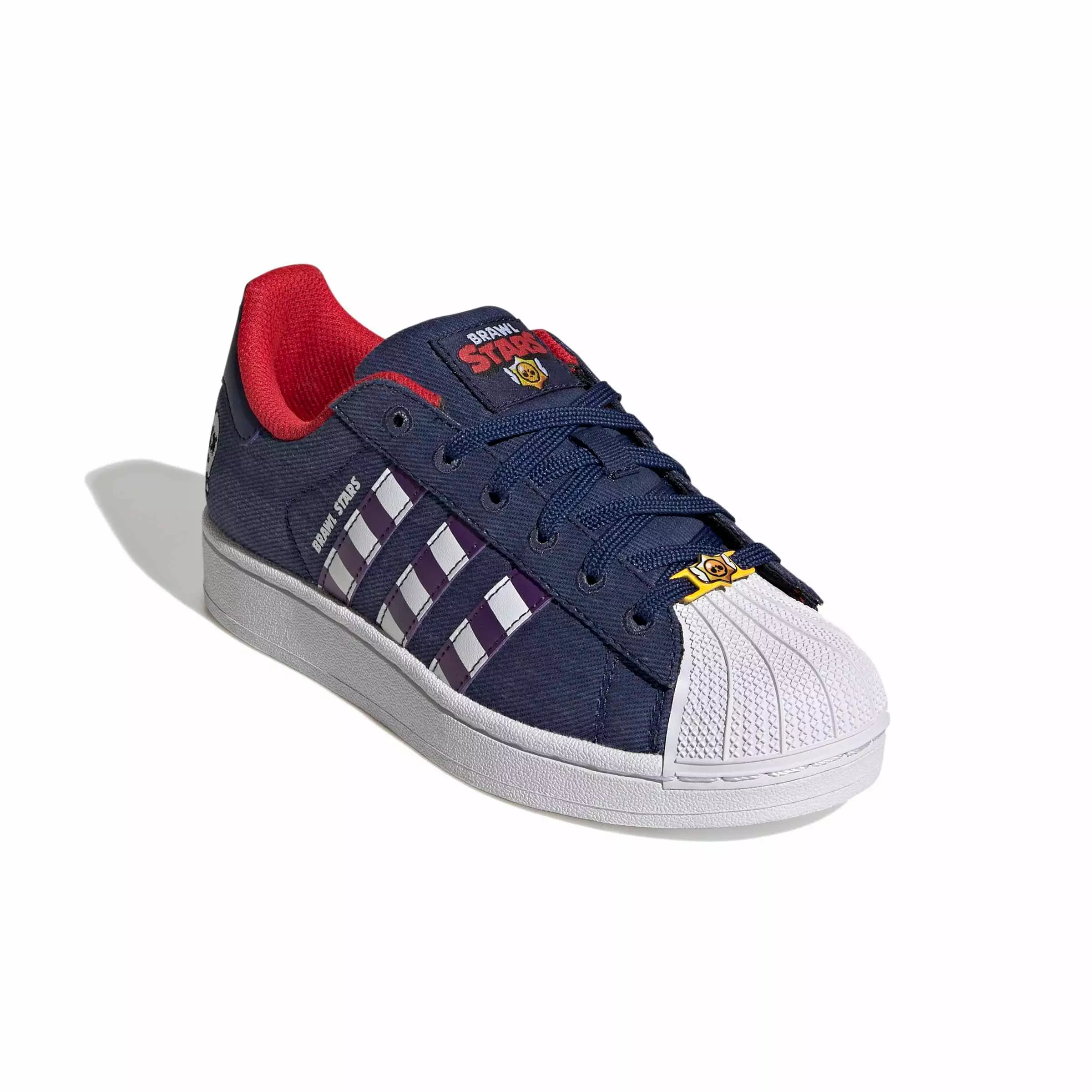 adidas Originals Brawl Stars Superstar II "Dark Blue/Violet/Ftwr White" Grade School Boys' Shoe - DK BLUE/VIOLET/WHITE