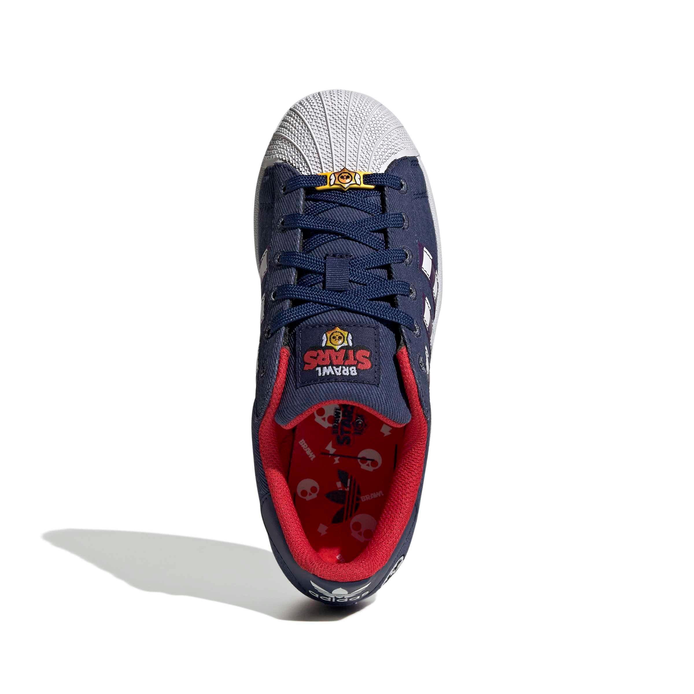 adidas Originals Brawl Stars Superstar II "Dark Blue/Violet/Ftwr White" Grade School Boys' Shoe - DK BLUE/VIOLET/WHITE