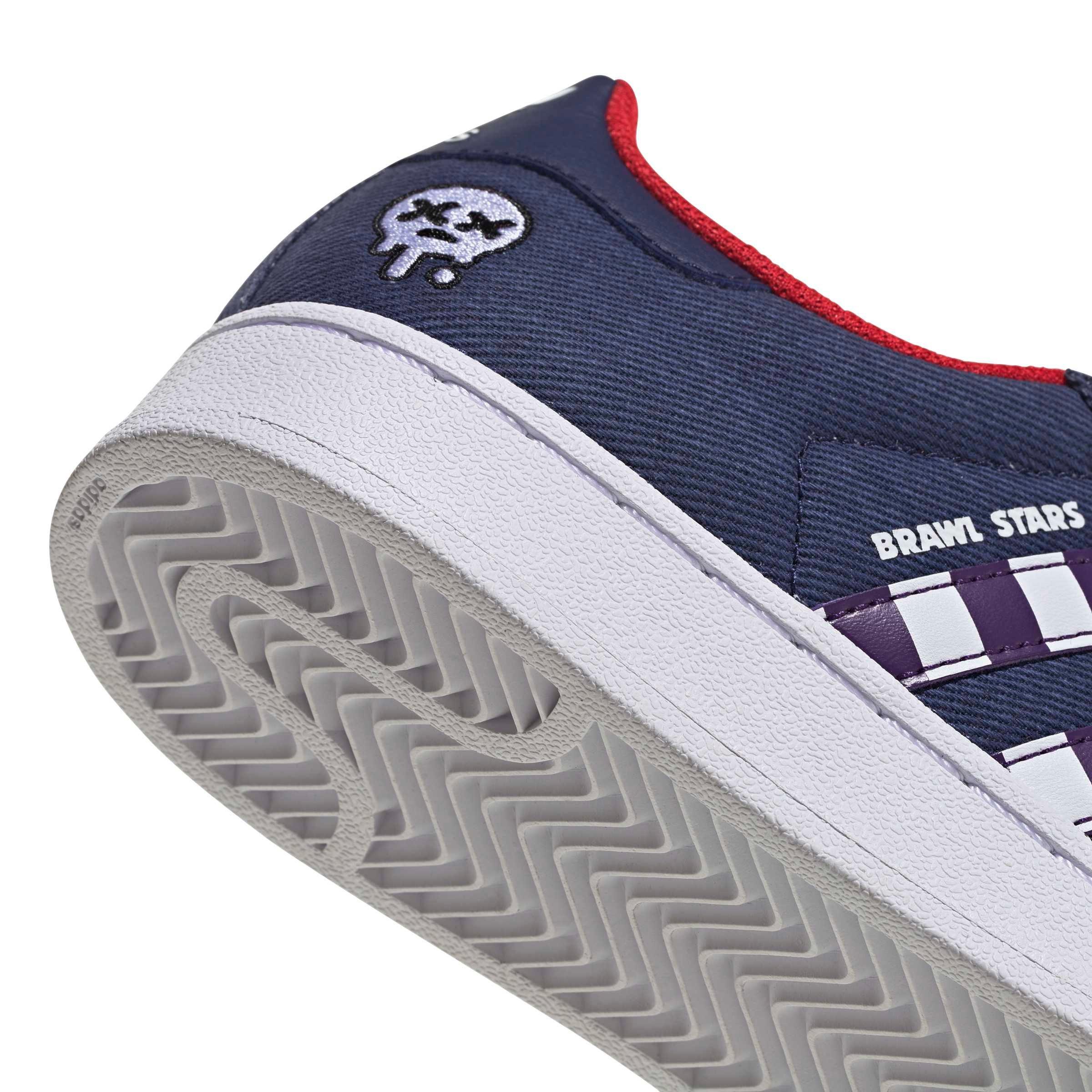 adidas Originals Brawl Stars Superstar II "Dark Blue/Violet/Ftwr White" Grade School Boys' Shoe - DK BLUE/VIOLET/WHITE