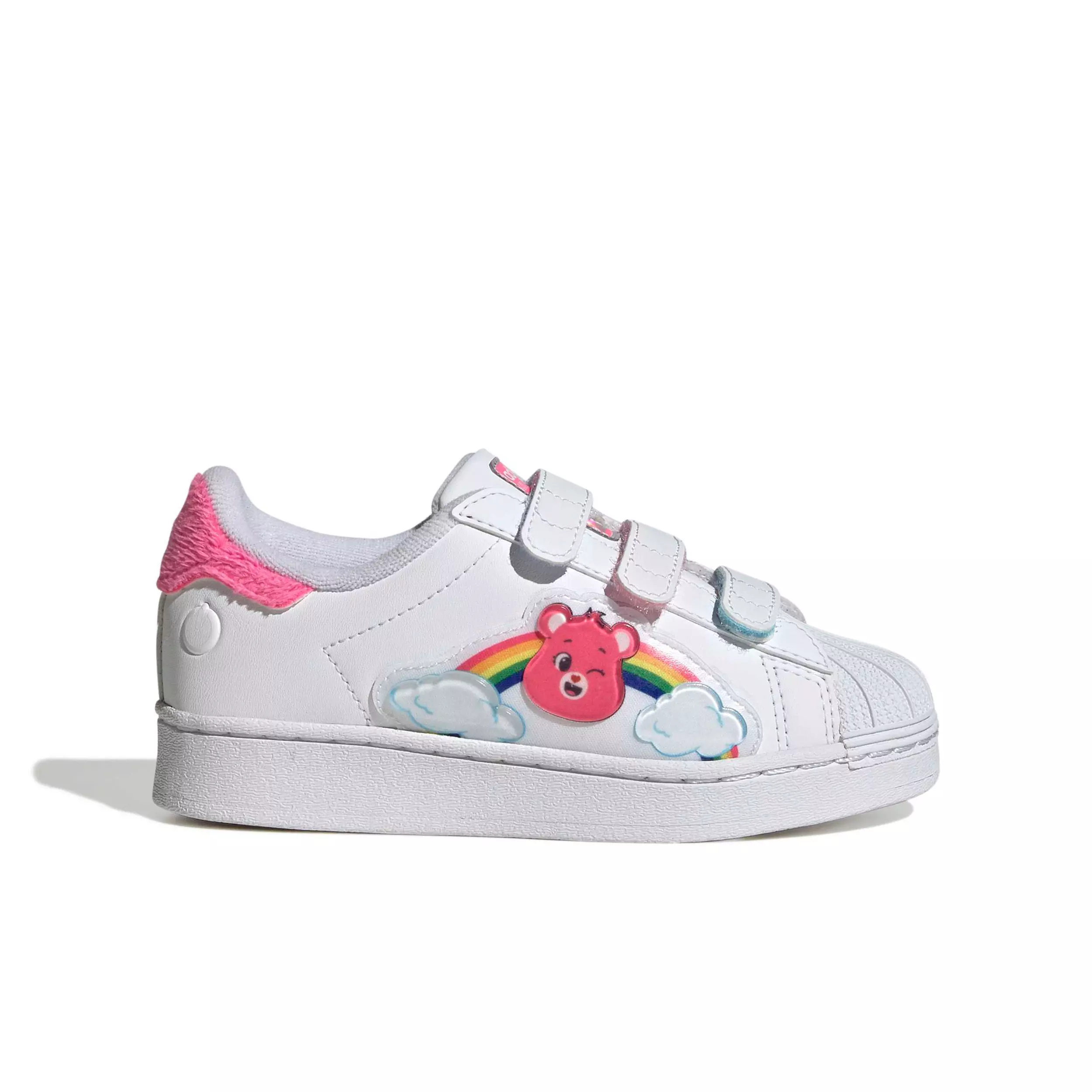 adidas Originals Care Bears Superstar LED LCC "White/Lucid Pink/Bliss Pink" Preschool Girls' Shoe - WHITE/PINK/PINK