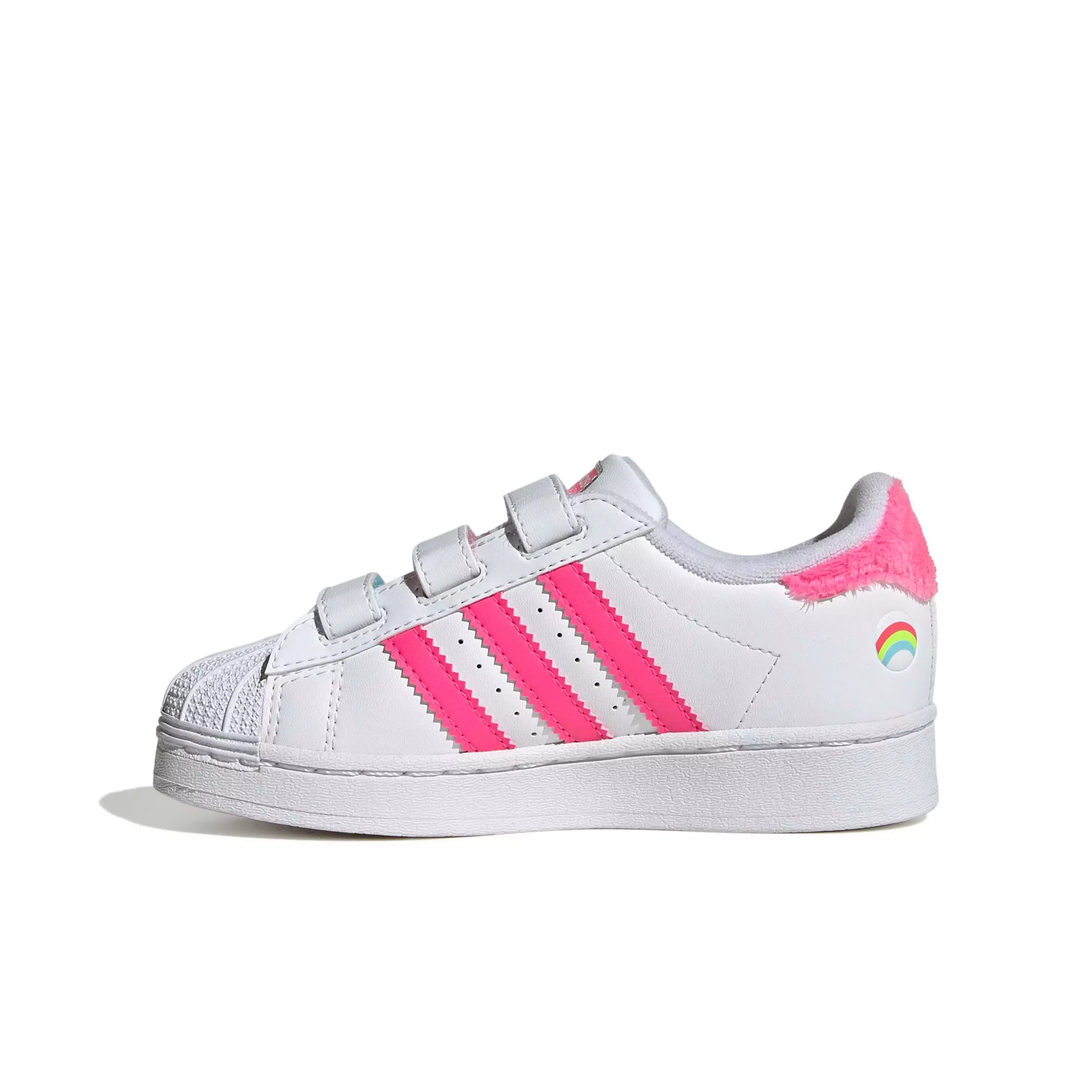 adidas Originals Care Bears Superstar LED LCC "White/Lucid Pink/Bliss Pink" Preschool Girls' Shoe - WHITE/PINK/PINK