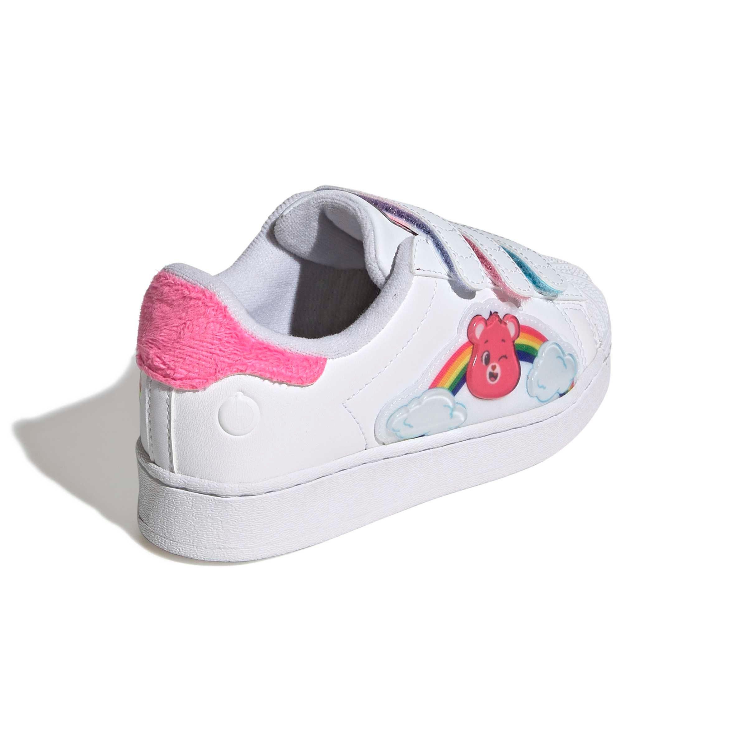 adidas Originals Care Bears Superstar LED LCC "White/Lucid Pink/Bliss Pink" Preschool Girls' Shoe - WHITE/PINK/PINK