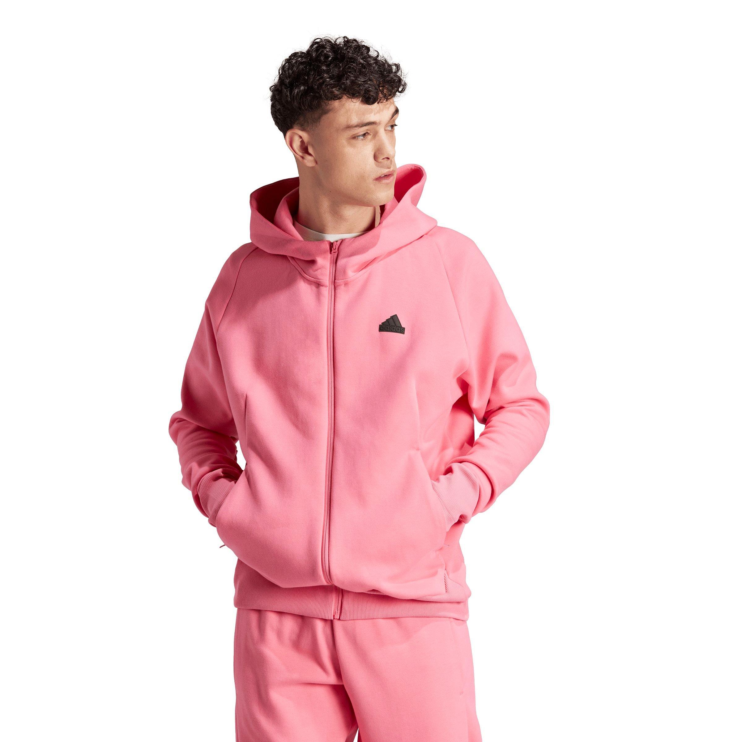 adidas Men\'s New Z.N.E Premium Full Zip Jacket- Pink - Hibbett | City Gear