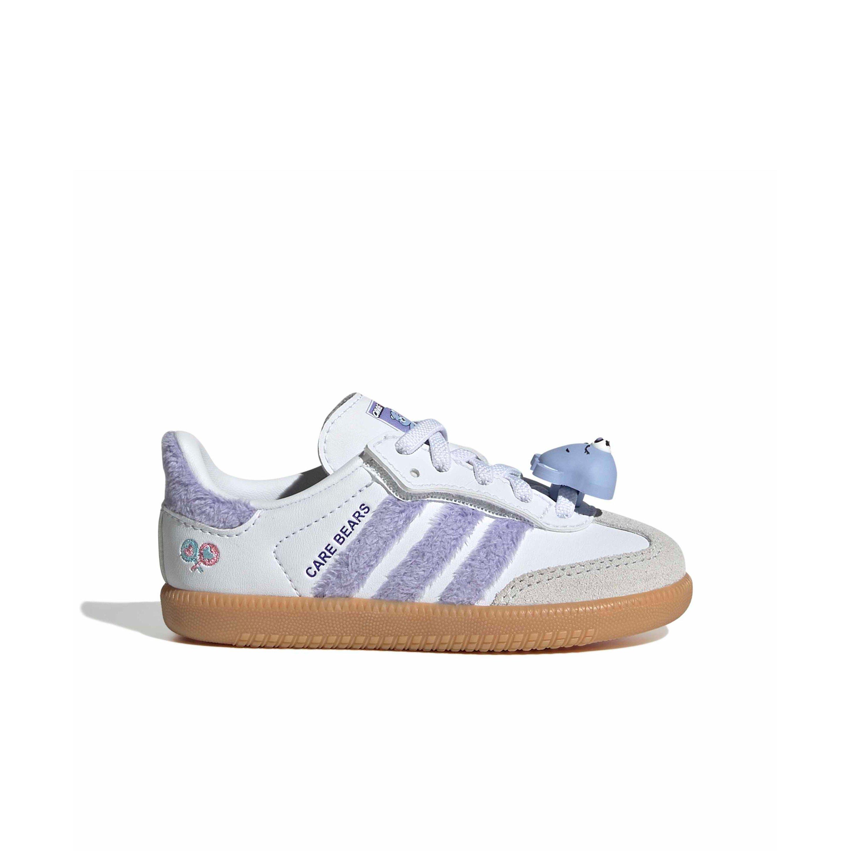 adidas Originals Care Bears Samba OG CCEL "Light Purple/Ftwr White/Blue Dawn" Infant Girls' Shoe - LT PURPLE/WHITE/BLUE