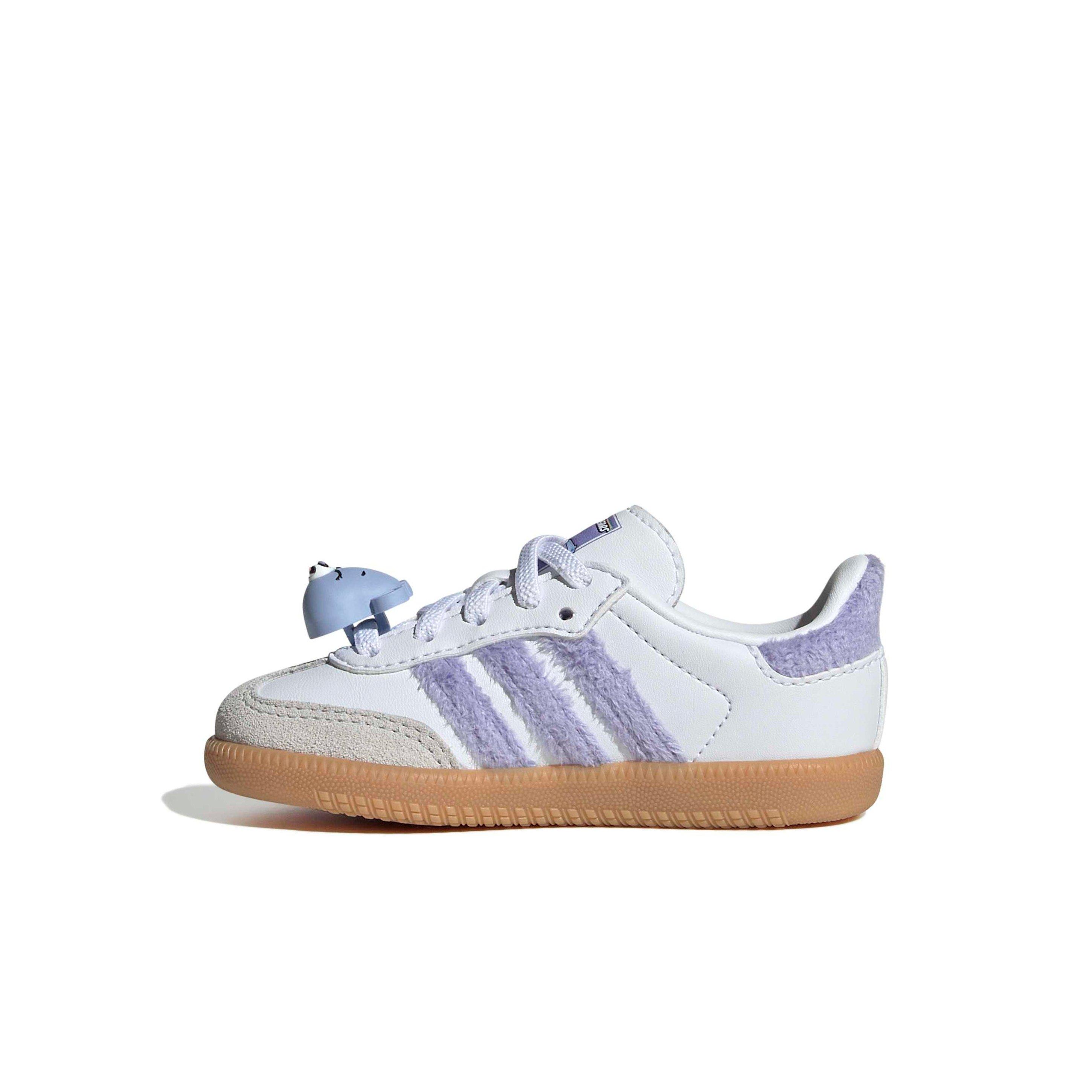 adidas Originals Care Bears Samba OG CCEL "Light Purple/Ftwr White/Blue Dawn" Infant Girls' Shoe - LT PURPLE/WHITE/BLUE