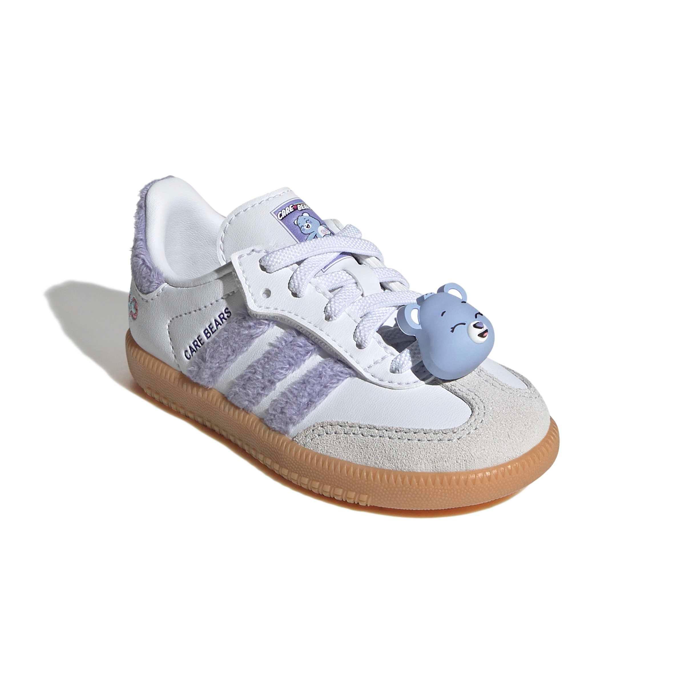 adidas Originals Care Bears Samba OG CCEL "Light Purple/Ftwr White/Blue Dawn" Infant Girls' Shoe - LT PURPLE/WHITE/BLUE