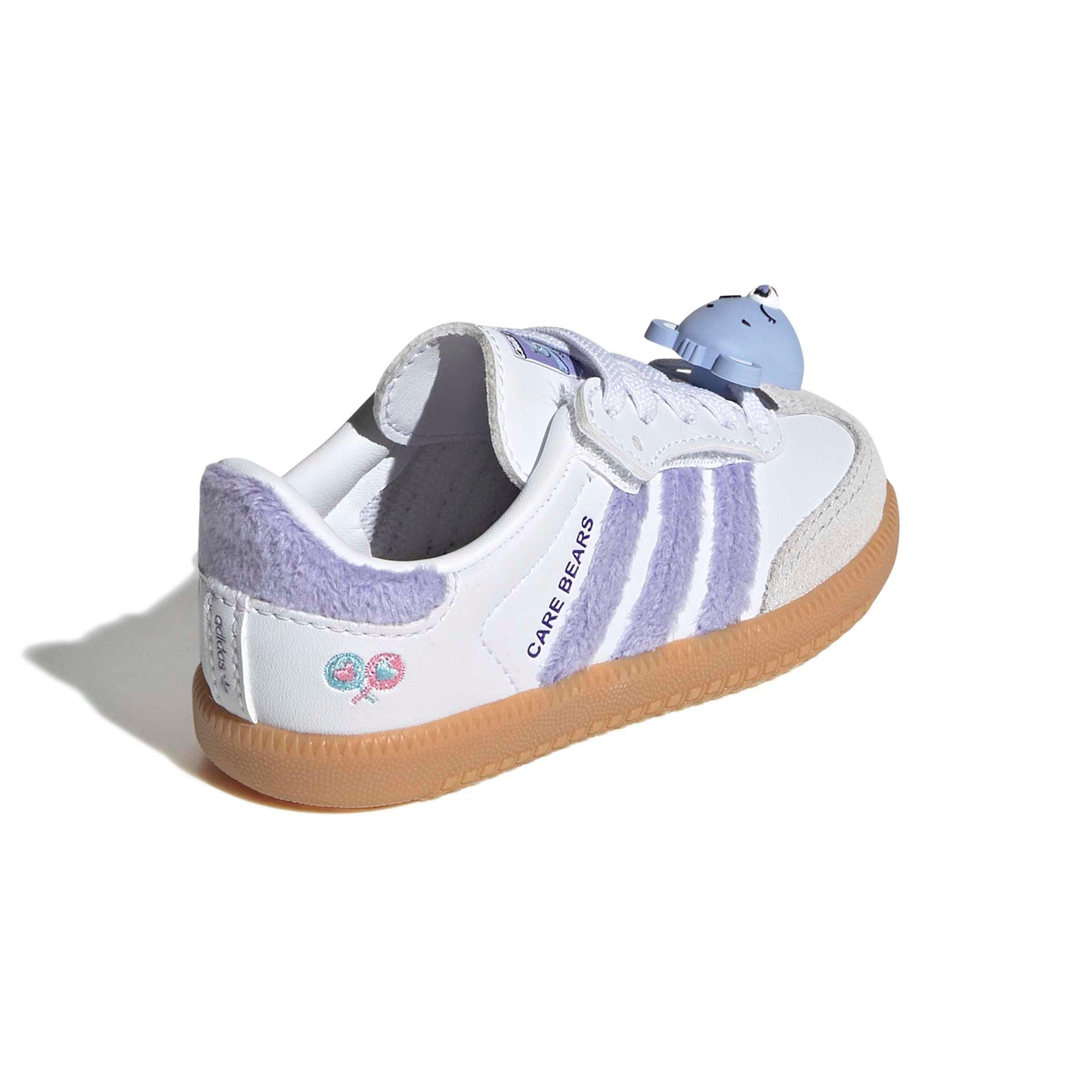 adidas Originals Care Bears Samba OG CCEL "Light Purple/Ftwr White/Blue Dawn" Infant Girls' Shoe - LT PURPLE/WHITE/BLUE