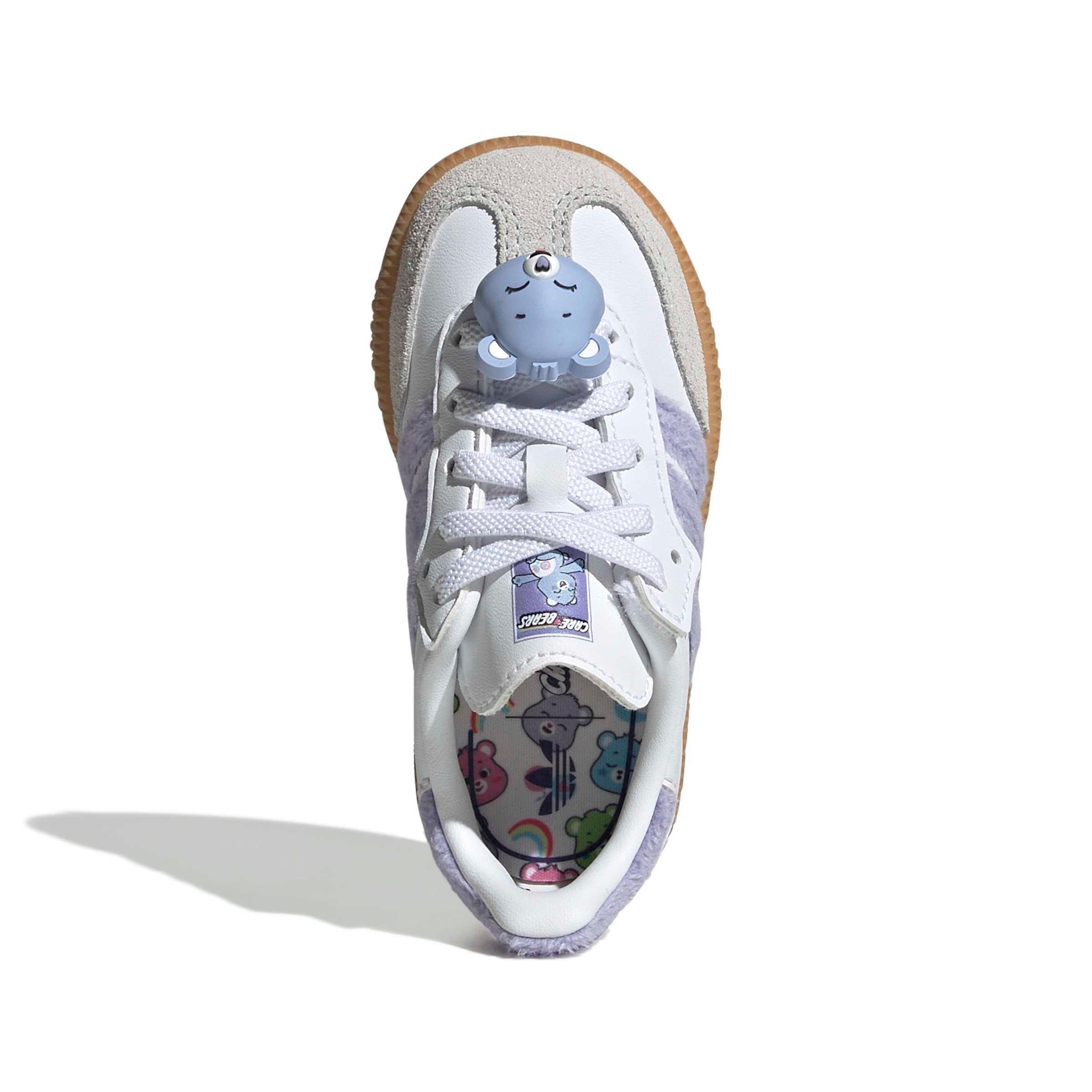 adidas Originals Care Bears Samba OG CCEL "Light Purple/Ftwr White/Blue Dawn" Infant Girls' Shoe - LT PURPLE/WHITE/BLUE