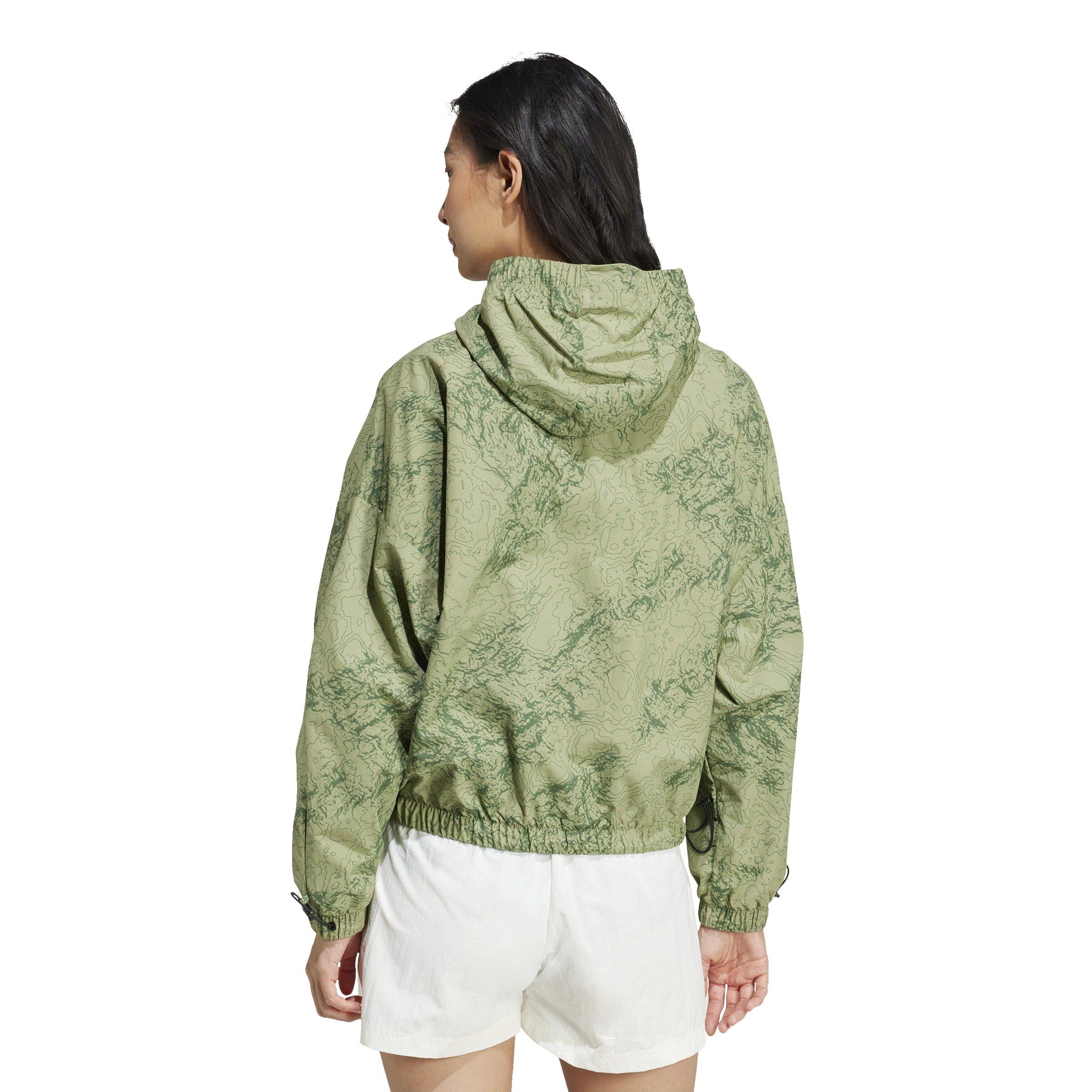 adidas Women's City Escape Woven Windbreaker-Green