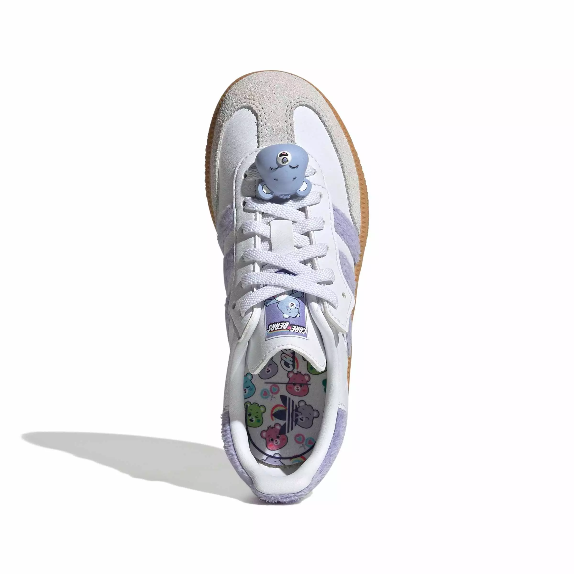 adidas Originals Care Bears Samba OG CCEL "Light Purple/Ftwr White/Blue Dawn" Preschool Girls' Shoe - LT PURPLE/WHITE/BLUE