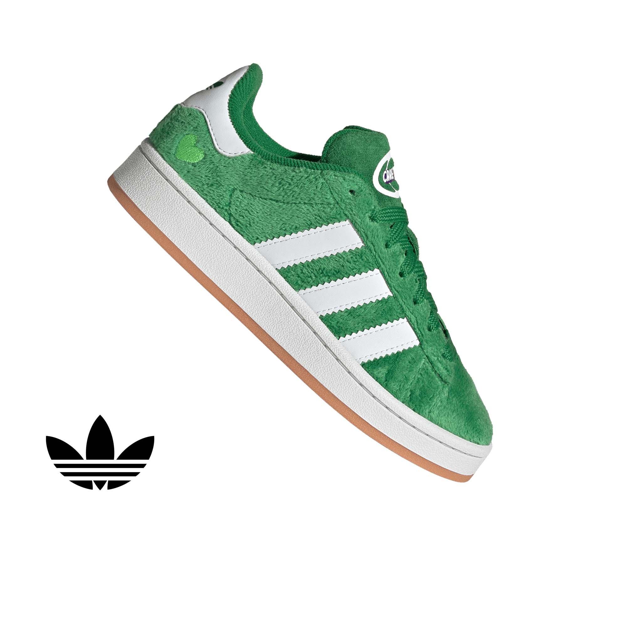 adidas Originals Care Bears Campus 00s "Green/Ftwr White/Gum 2" Grade School Girls' Shoe - GREEN/WHITE/GUM