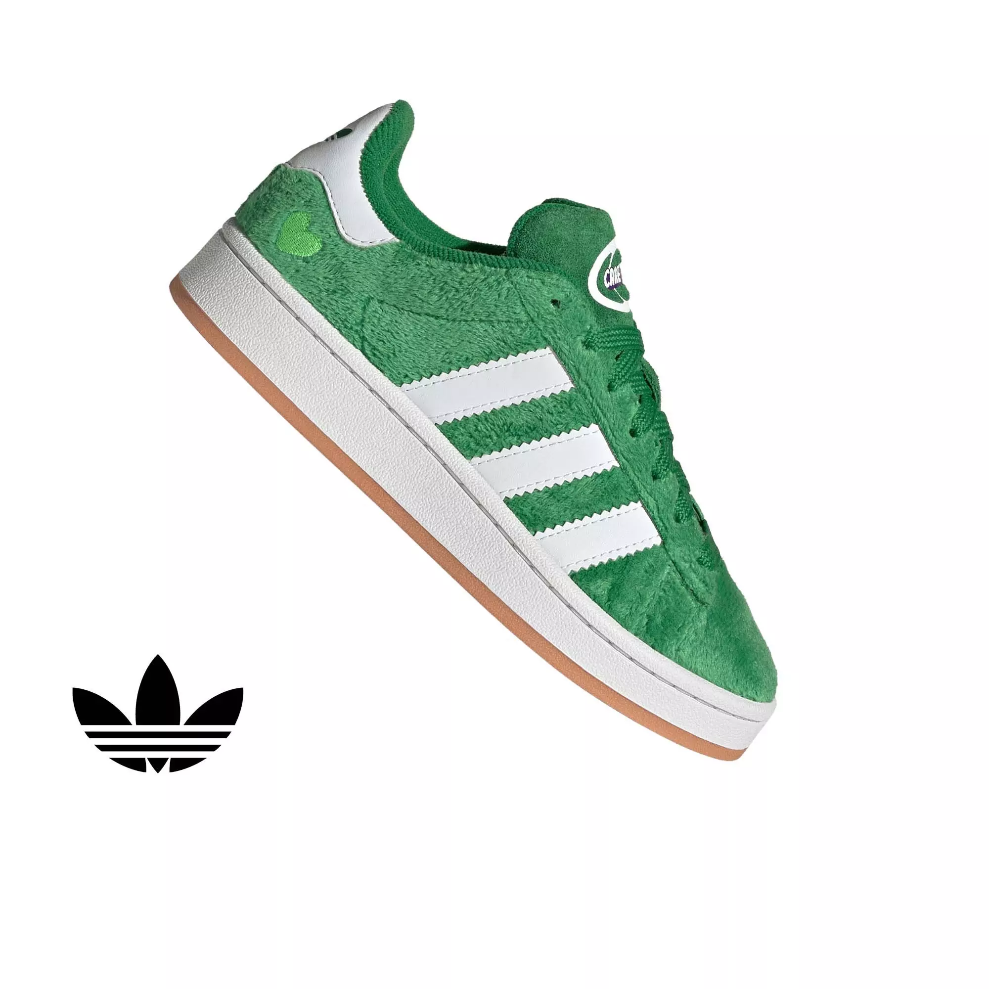 adidas Originals Care Bears Campus 00s "Green/Ftwr White/Gum 2" Grade School Girls' Shoe - GREEN/WHITE/GUM