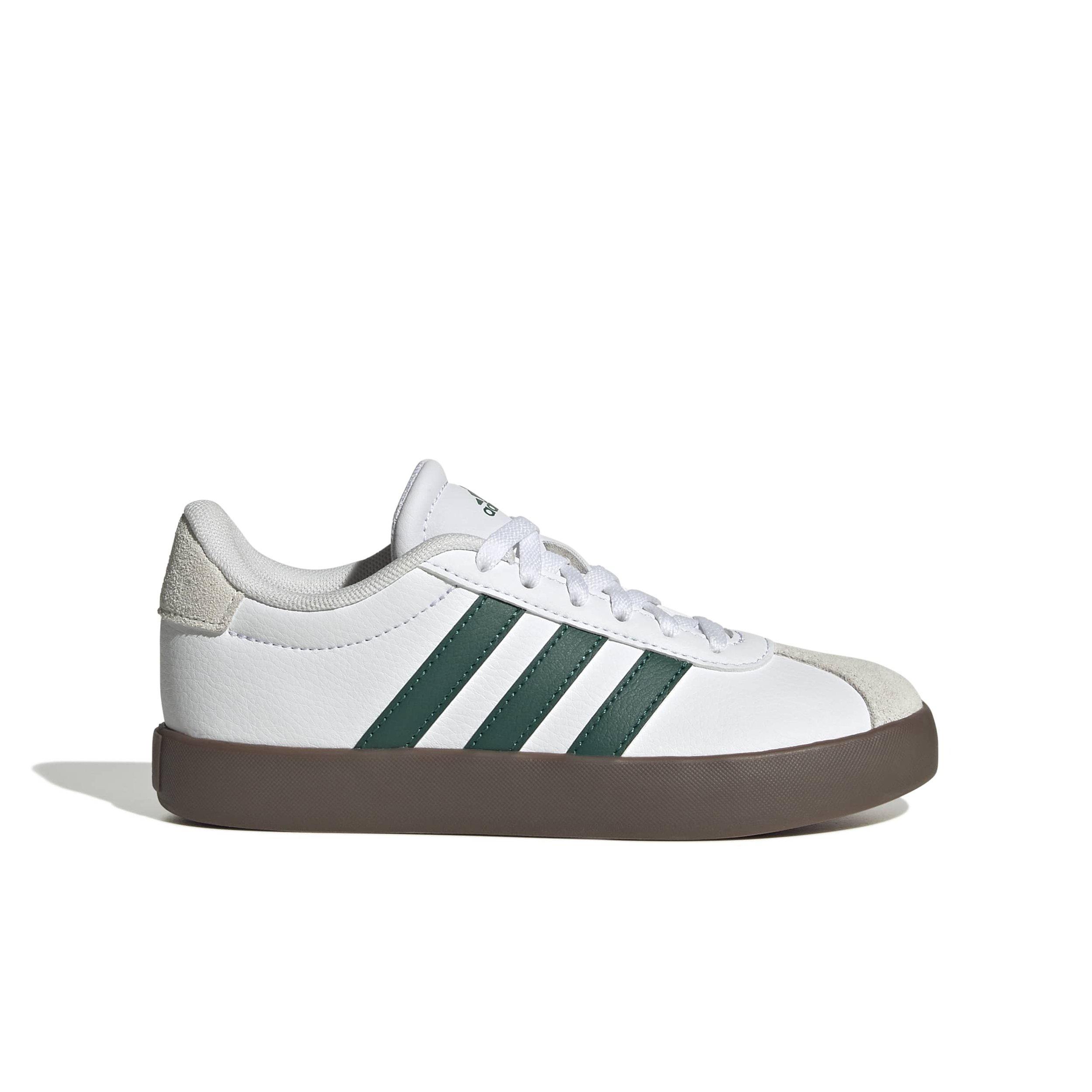 adidas VL Court 3.0 "Ftwr White/Collegiate Green/Gum 5" Preschool Boys' Shoe - WHITE/GREEN/GUM
