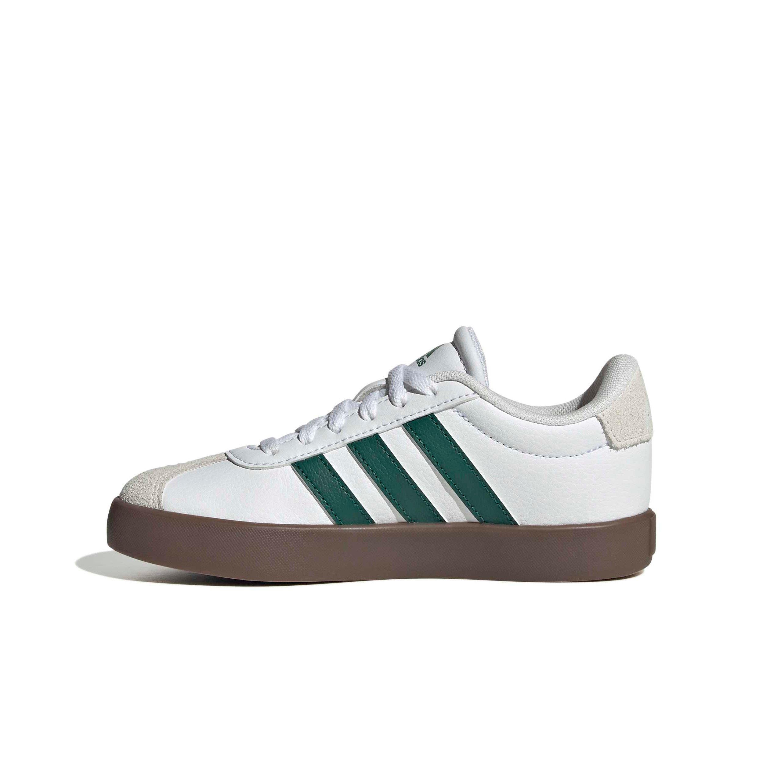 adidas VL Court 3.0 "Ftwr White/Collegiate Green/Gum 5" Preschool Boys' Shoe - WHITE/GREEN/GUM