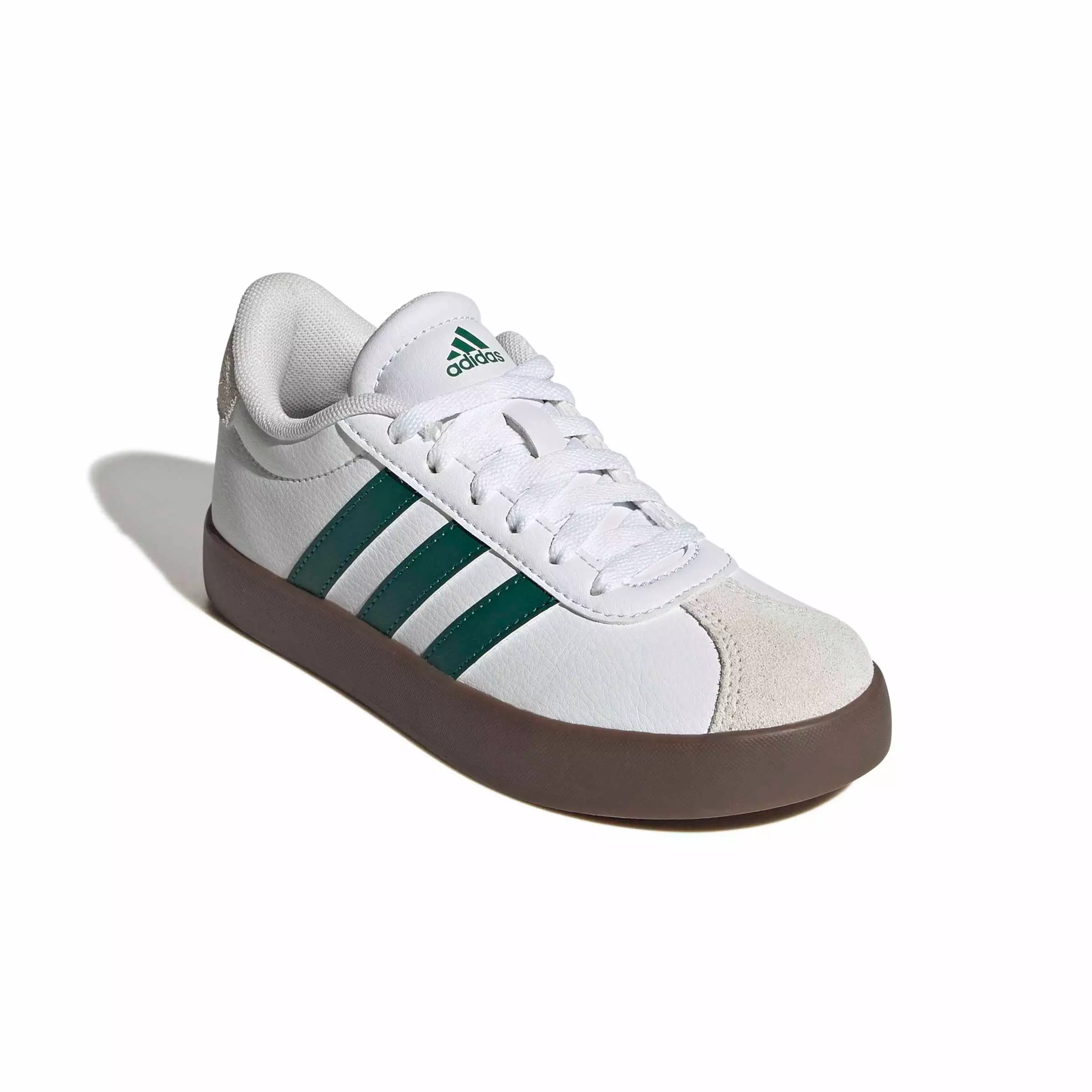 adidas VL Court 3.0 "Ftwr White/Collegiate Green/Gum 5" Preschool Boys' Shoe - WHITE/GREEN/GUM
