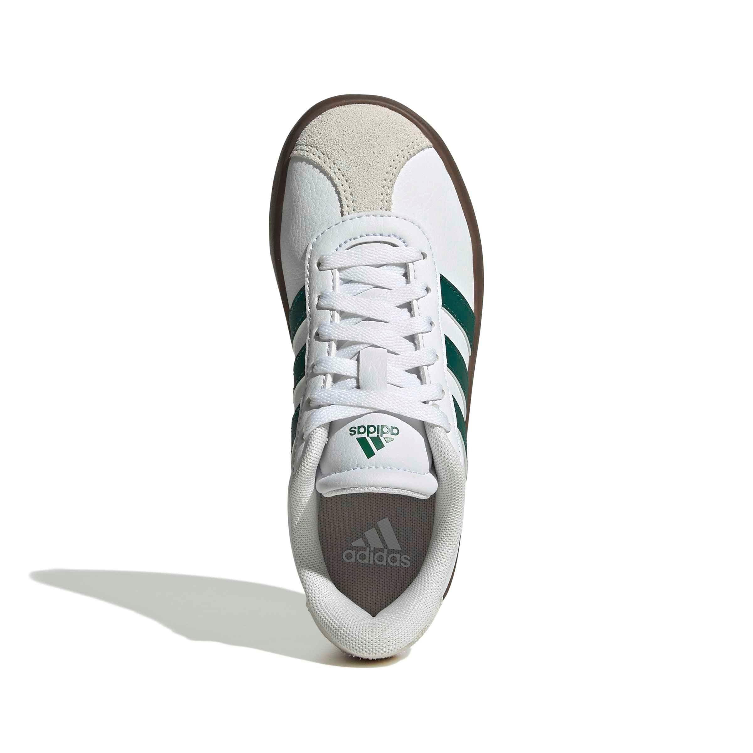 adidas VL Court 3.0 "Ftwr White/Collegiate Green/Gum 5" Preschool Boys' Shoe - WHITE/GREEN/GUM