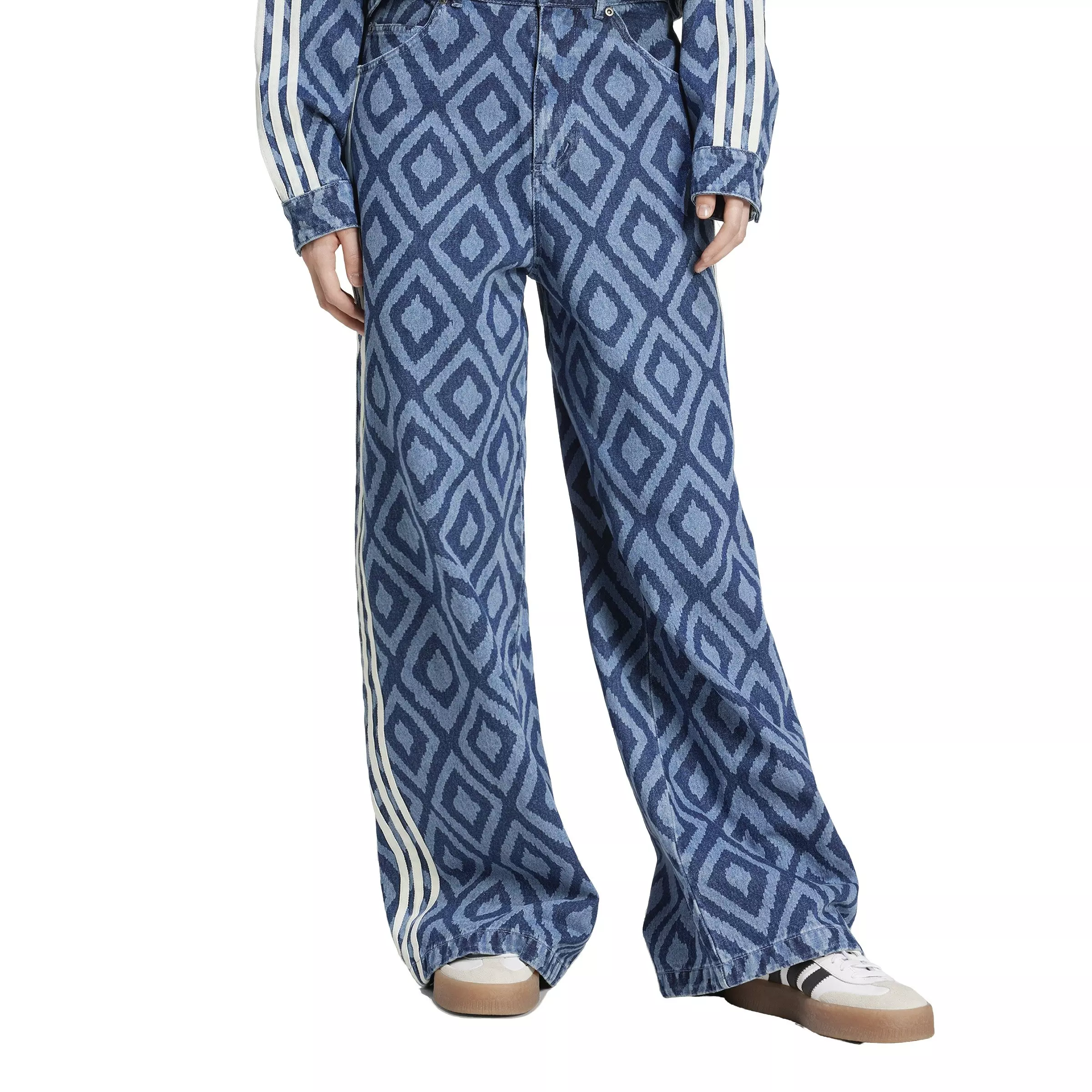 Originals adidas Women's x FARM Rio Denim Track Pants-Blue - BLUE