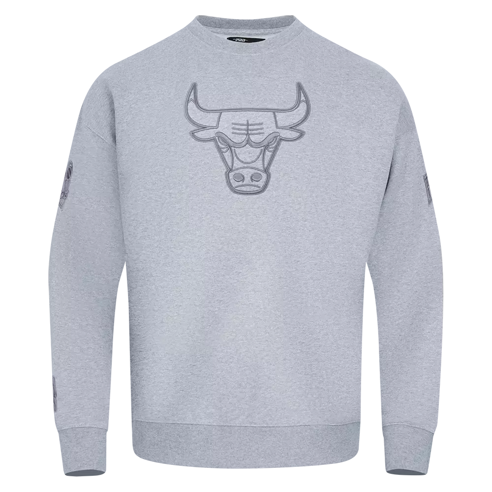 Pro Standard Men's NBA Chicago Bulls Neutral Drop Shoulder Crewneck Sweatshirt -Dk Grey - DK GREY