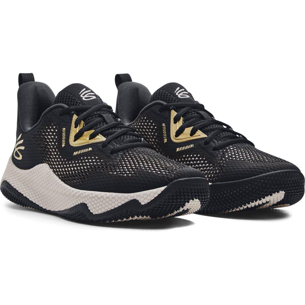 Under Armour Curry HOVR Splash 3 "Black/Jet Grey/Metallic Gold" Unisex Basketball Shoe - BLACK/GREY/GOLD Thumbnail View 3