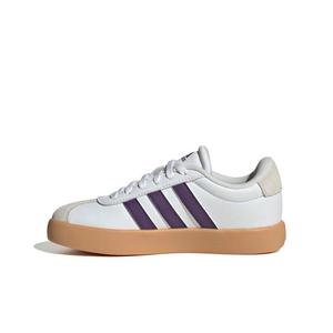 adidas VL Court 3.0 "Ftwr White/Violet/Gum 3" Preschool Girls' Shoe - WHITE/VIOLET/GUM