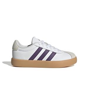 adidas VL Court 3.0 "Ftwr White/Violet/Gum 3" Preschool Girls' Shoe - WHITE/VIOLET/GUM