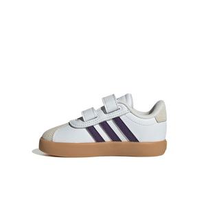 adidas VL Court 3.0 "Ftwr White/Violet/Gum 3" Infant Girls' Shoe - WHITE/VIOLET/GUM