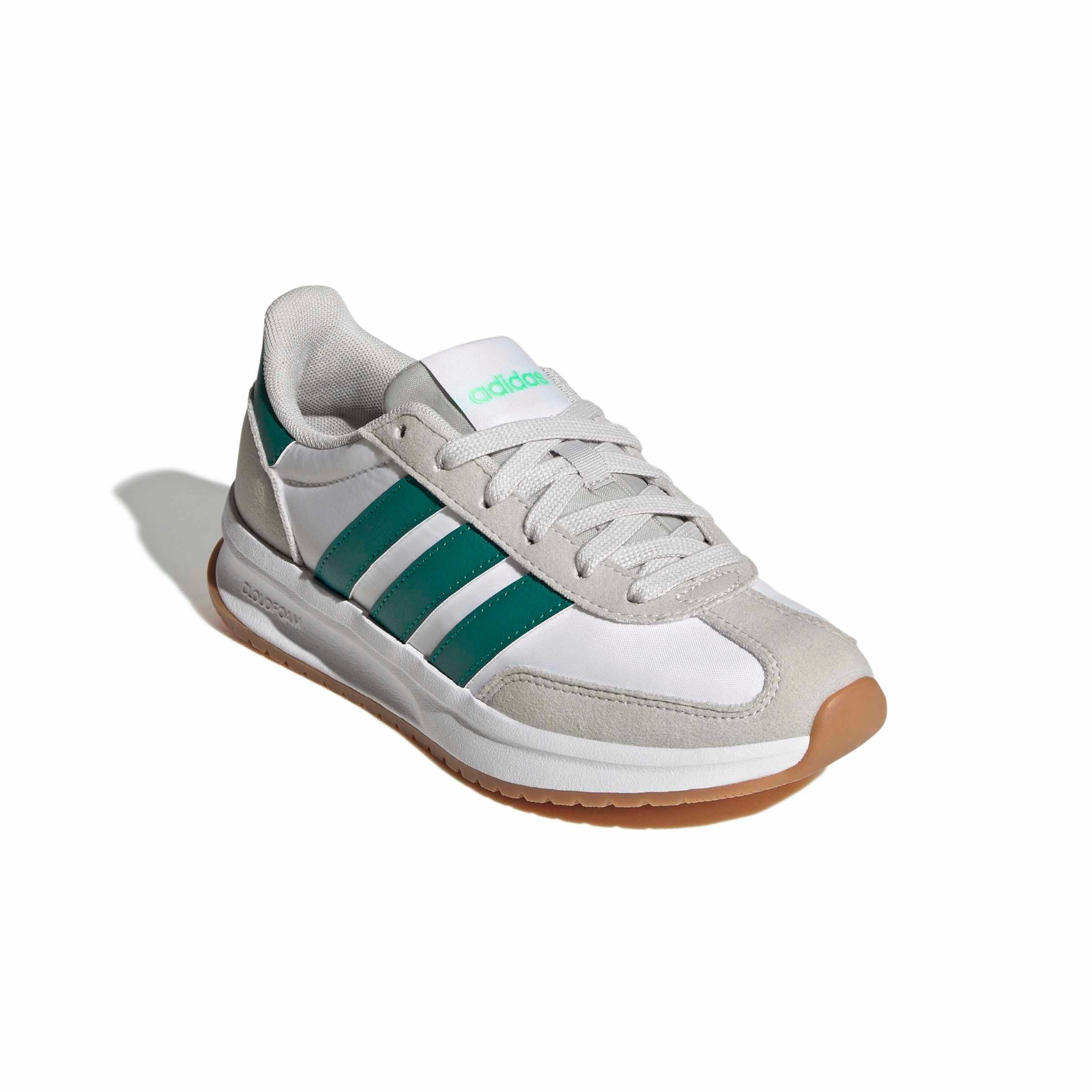 adidas Run 70s 2.0 "Grey One/Equipment Green/Ftwr White" Grade School Boys' Shoe - GREY/GREEN/WHITE