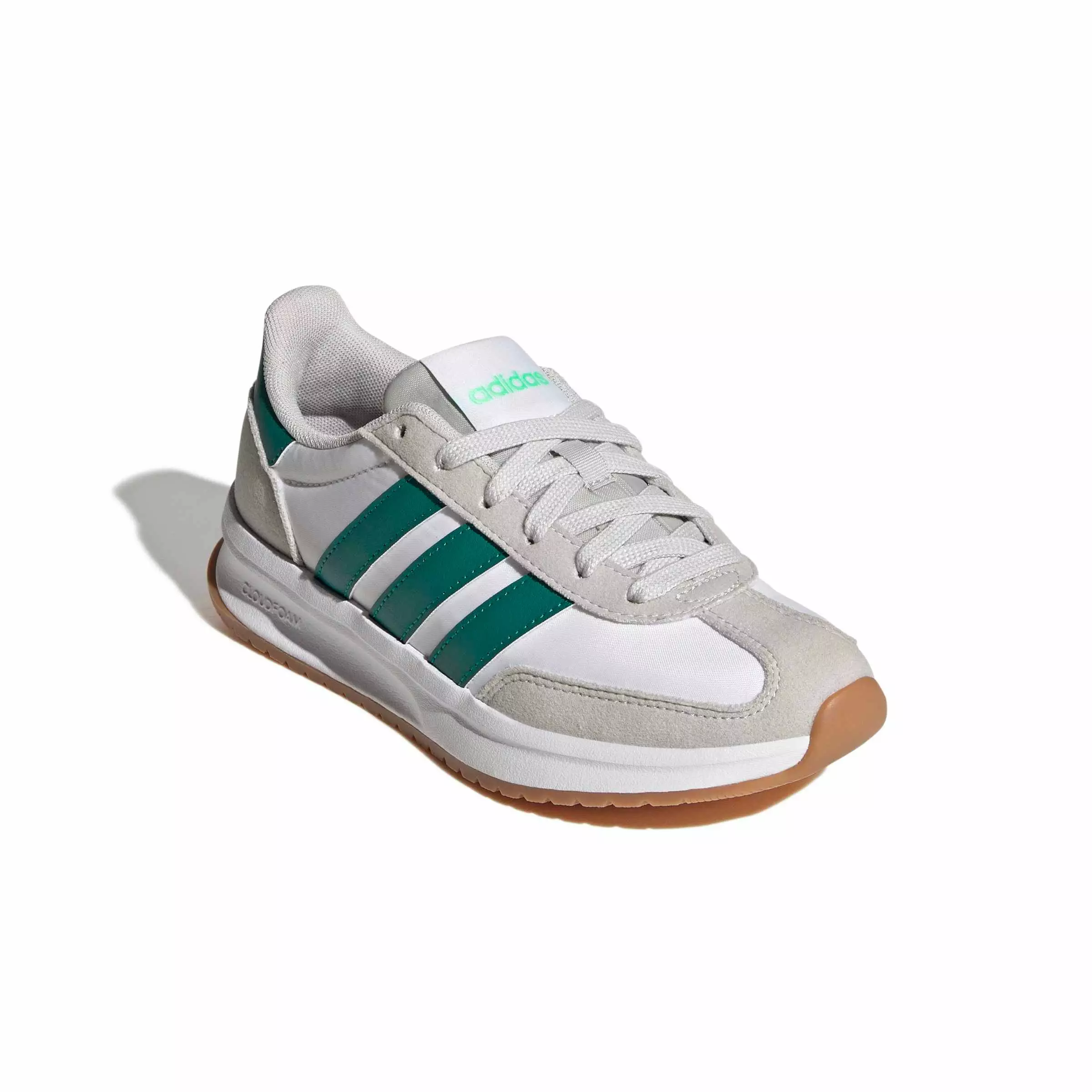 adidas Run 70s 2.0 "Grey One/Equipment Green/Ftwr White" Grade School Boys' Shoe - GREY/GREEN/WHITE