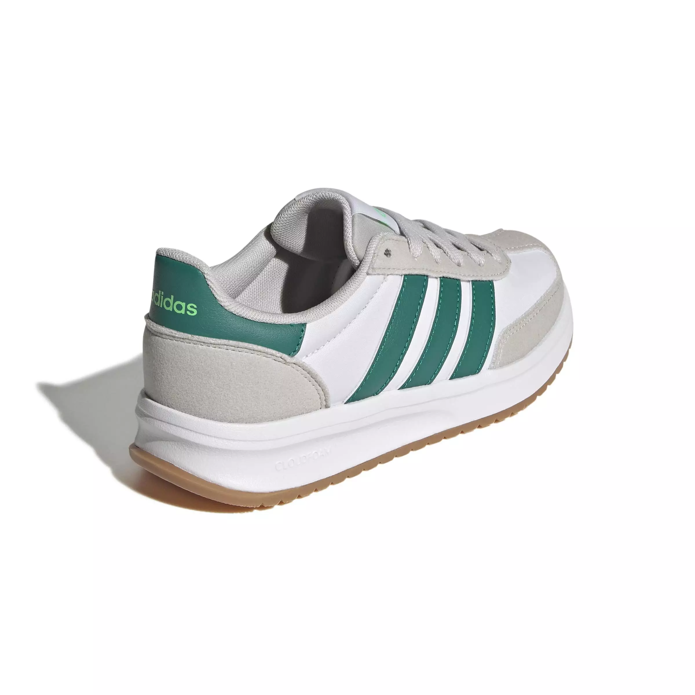 adidas Run 70s 2.0 "Grey One/Equipment Green/Ftwr White" Grade School Boys' Shoe - GREY/GREEN/WHITE