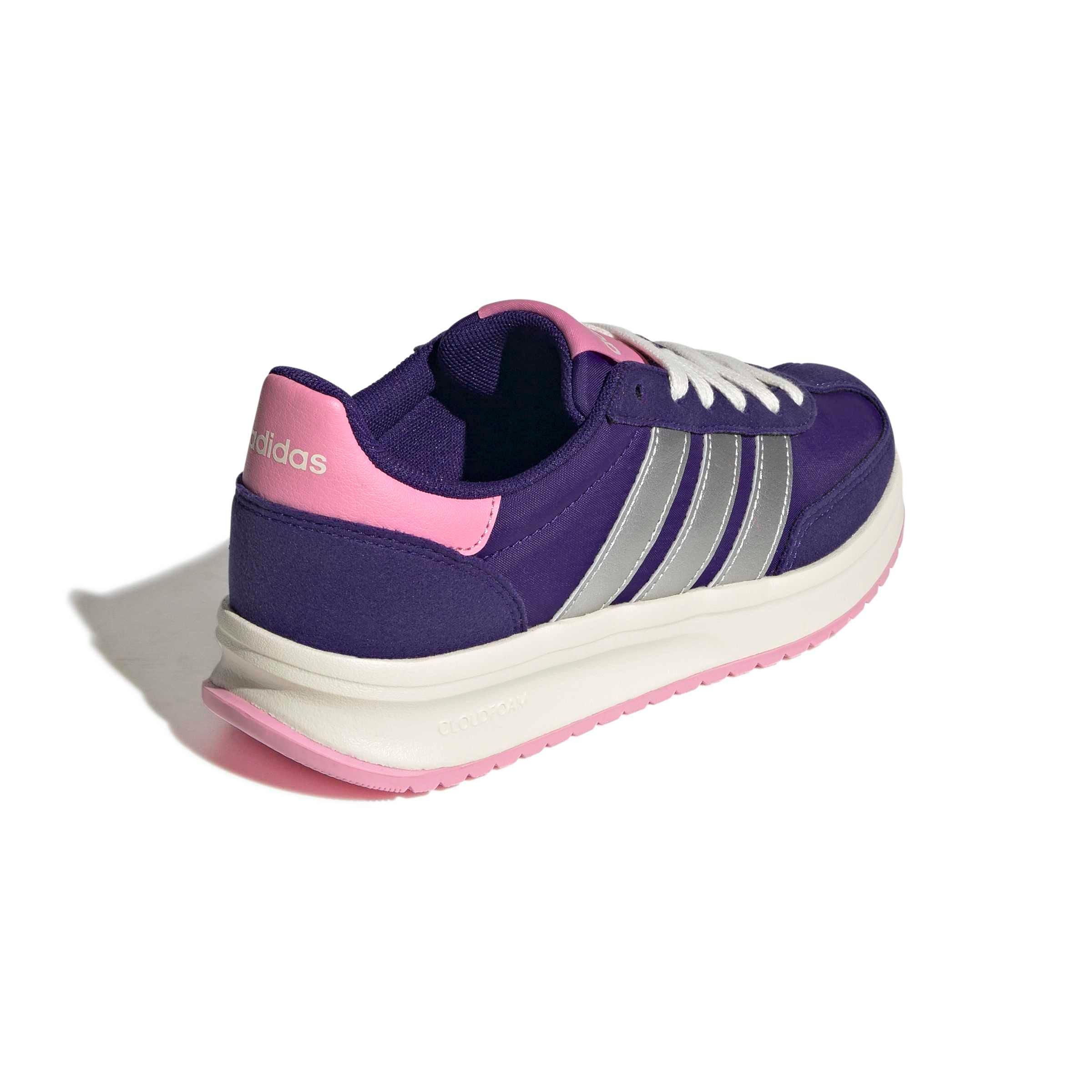 adidas Run 70s 2.0 "Collegiate Purple/Silver Metallic/St Tropic Bloom" Grade School Girls' Shoe - PURPLE/SILVER/BLOOM