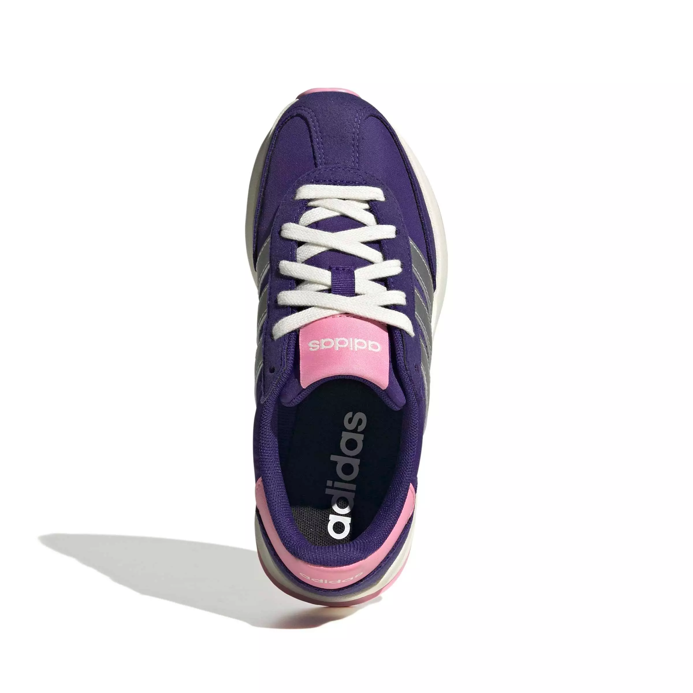 adidas Run 70s 2.0 "Collegiate Purple/Silver Metallic/St Tropic Bloom" Grade School Girls' Shoe - PURPLE/SILVER/BLOOM