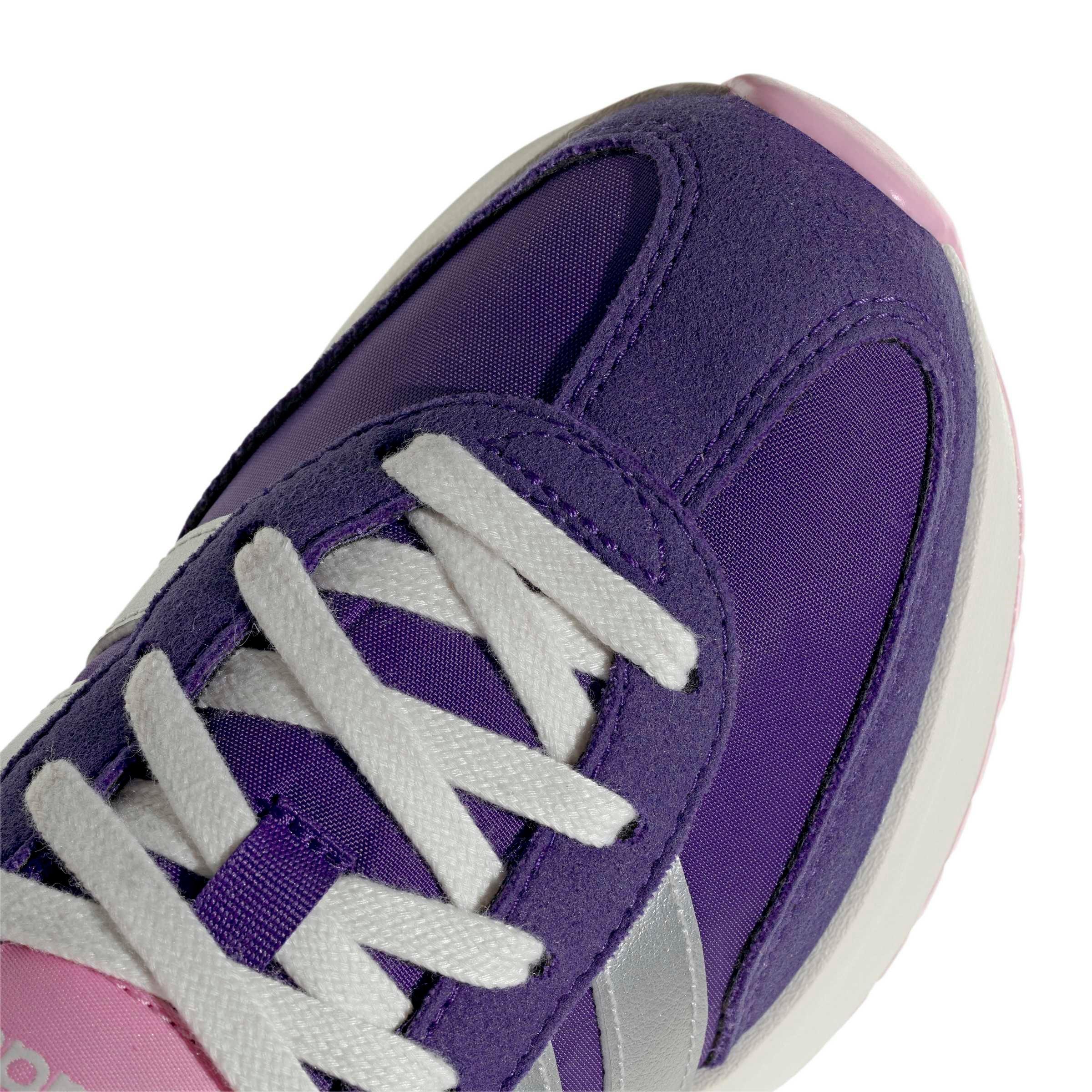 adidas Run 70s 2.0 "Collegiate Purple/Silver Metallic/St Tropic Bloom" Grade School Girls' Shoe - PURPLE/SILVER/BLOOM