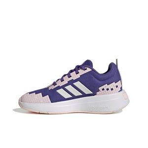 adidas Minecraft Pro "Purple/Crystal White/Distilled Pink" Grade School Girls' Shoe - PURPLE/WHITE/PINK