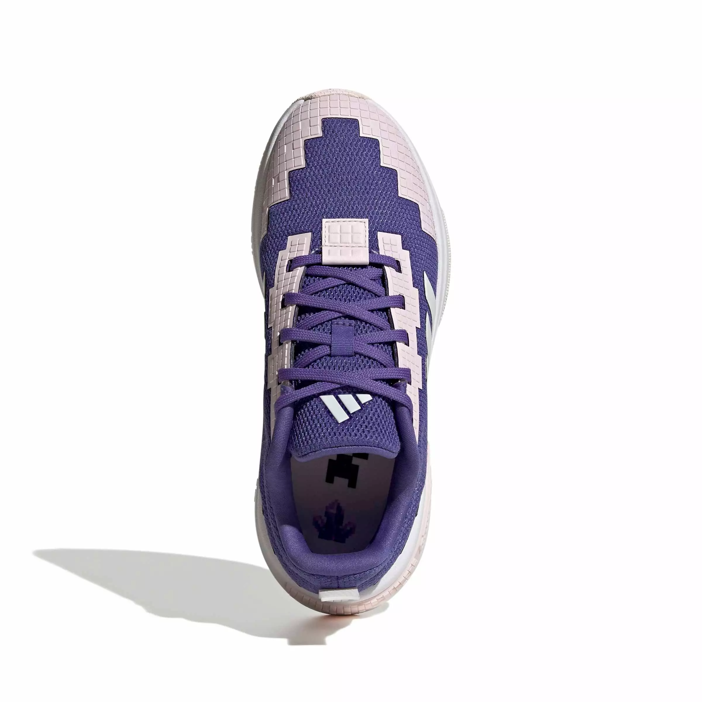 adidas Minecraft Pro "Purple/Crystal White/Distilled Pink" Grade School Girls' Shoe - PURPLE/WHITE/PINK