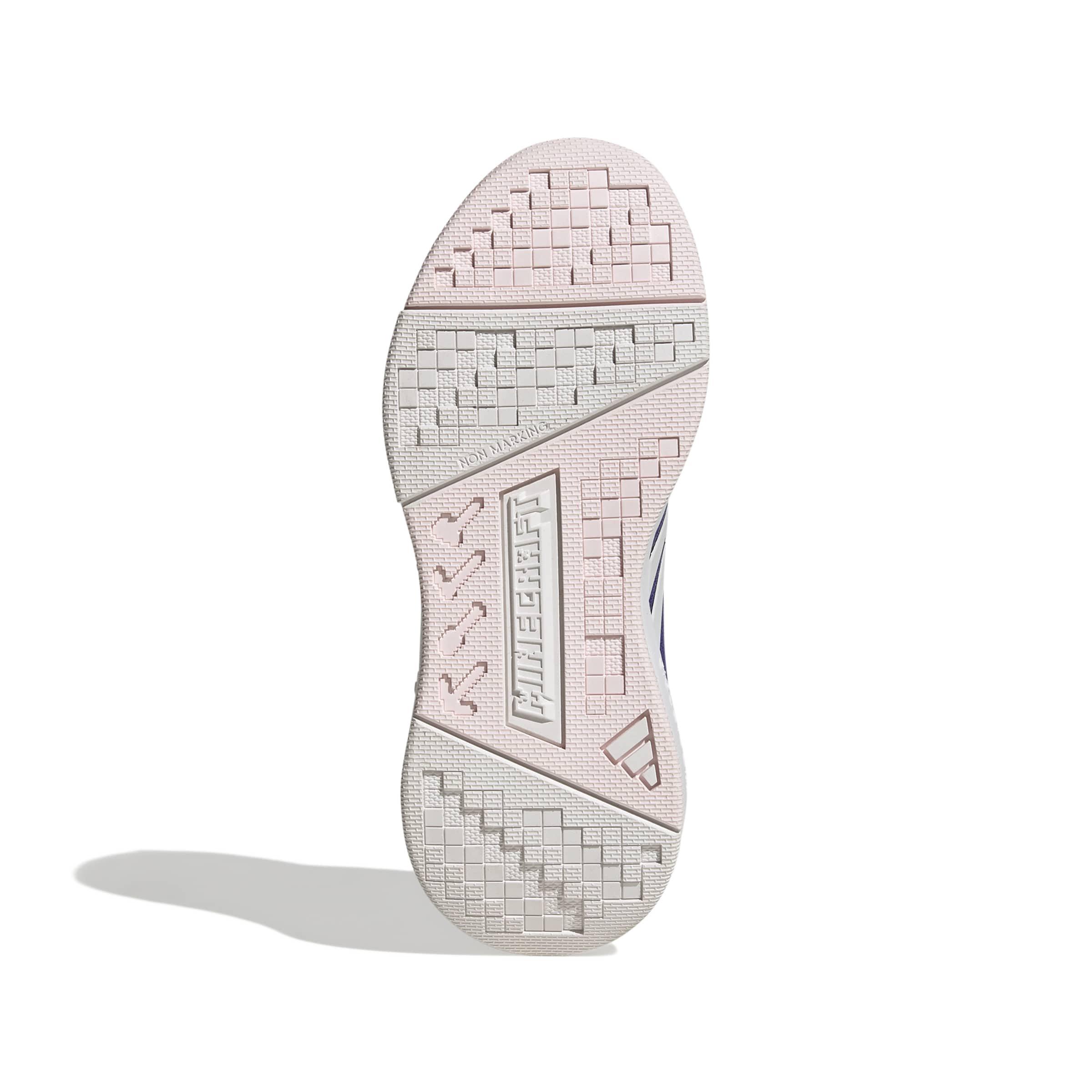 adidas Minecraft Pro "Purple/Crystal White/Distilled Pink" Grade School Girls' Shoe - PURPLE/WHITE/PINK
