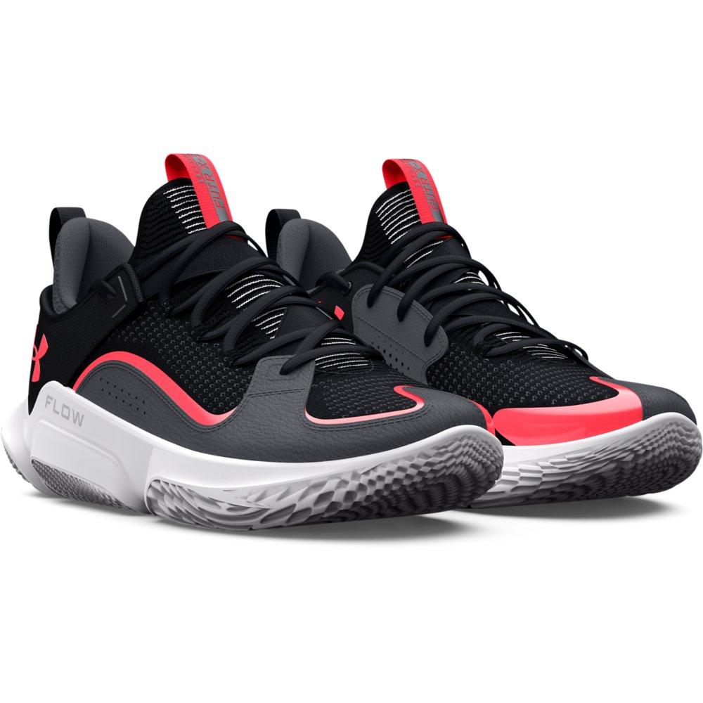 Under Armour UA Spawn 3 Black Beta Red White Basketball Running Shoes  Womens 6.5