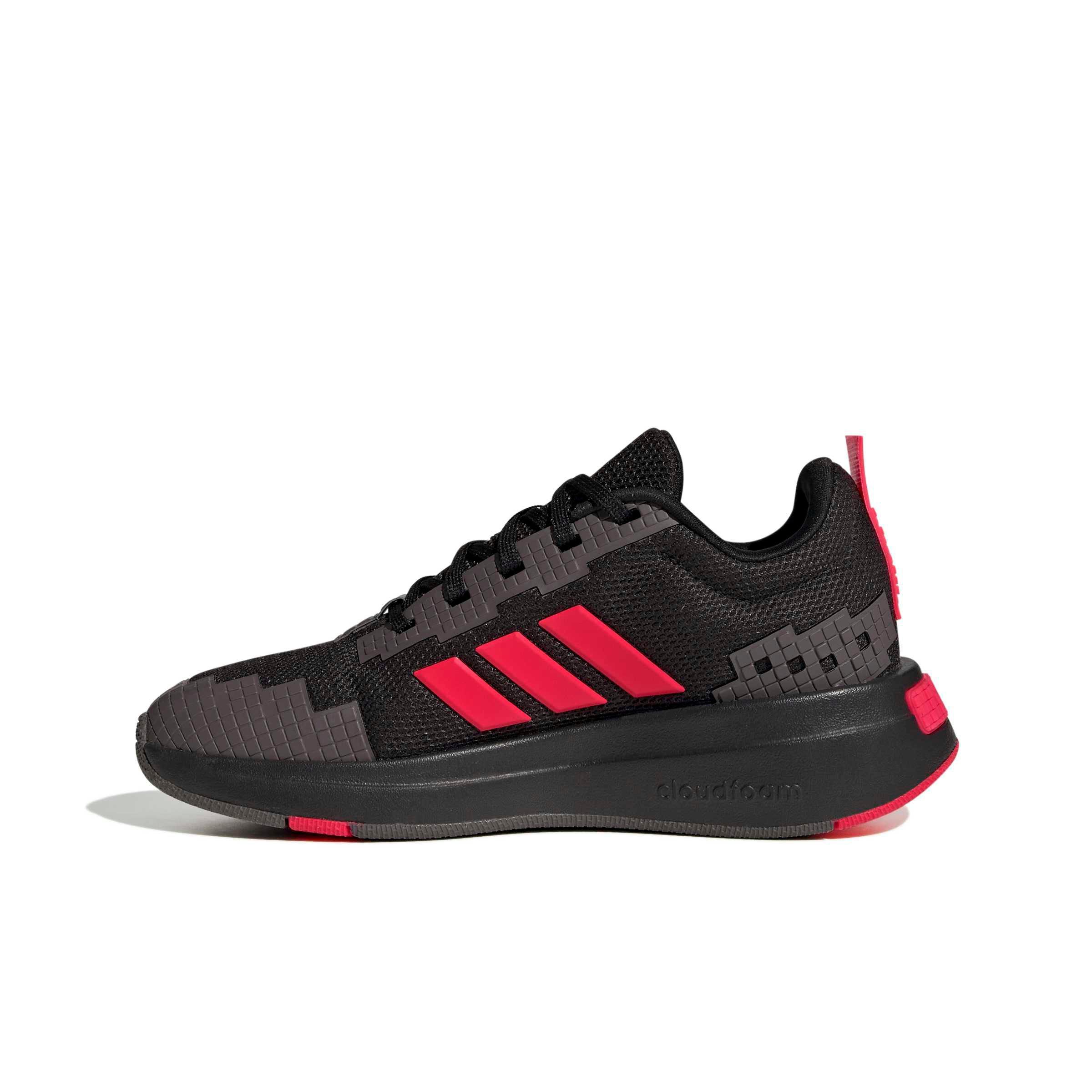 adidas Minecraft Pro "Core Black/Lucid Red/Grey Strata" Grade School Boys' Shoe - BLACK/RED/GREY