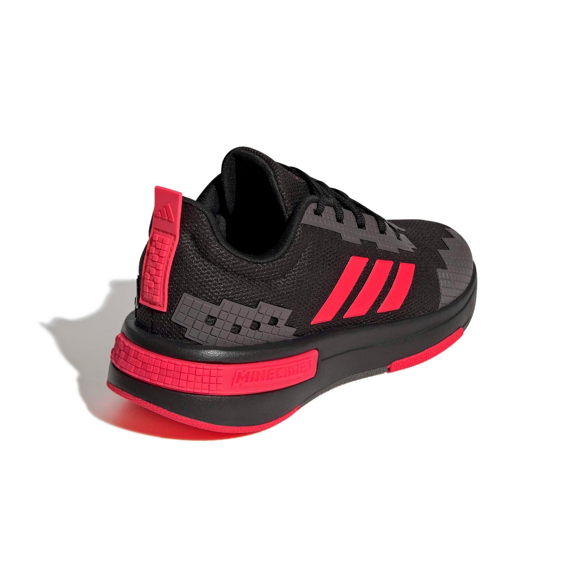 adidas Minecraft Pro "Core Black/Lucid Red/Grey Strata" Grade School Boys' Shoe - BLACK/RED/GREY